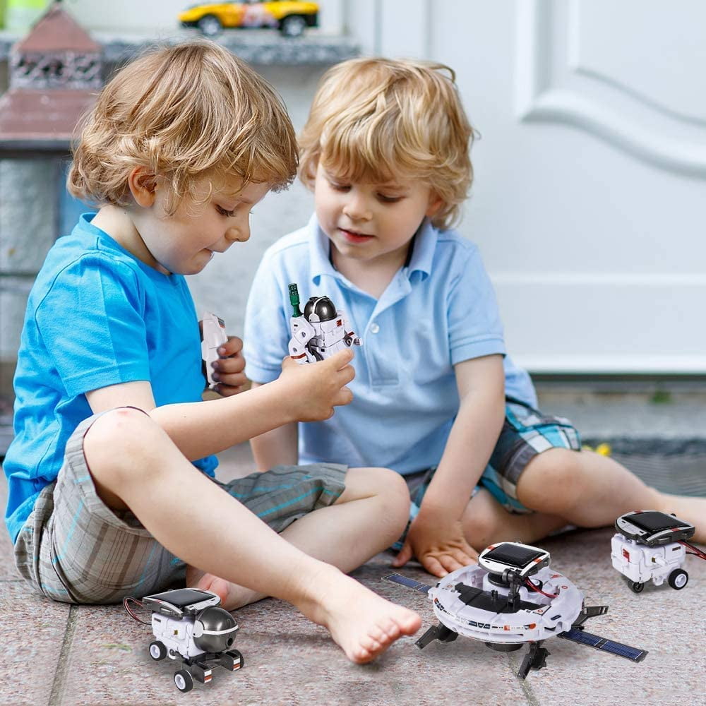 Rirool 6-in-1 Solar Robot STEM Building Kit, DIY Educational Science Project for Kids (201 Pieces) m0oh2