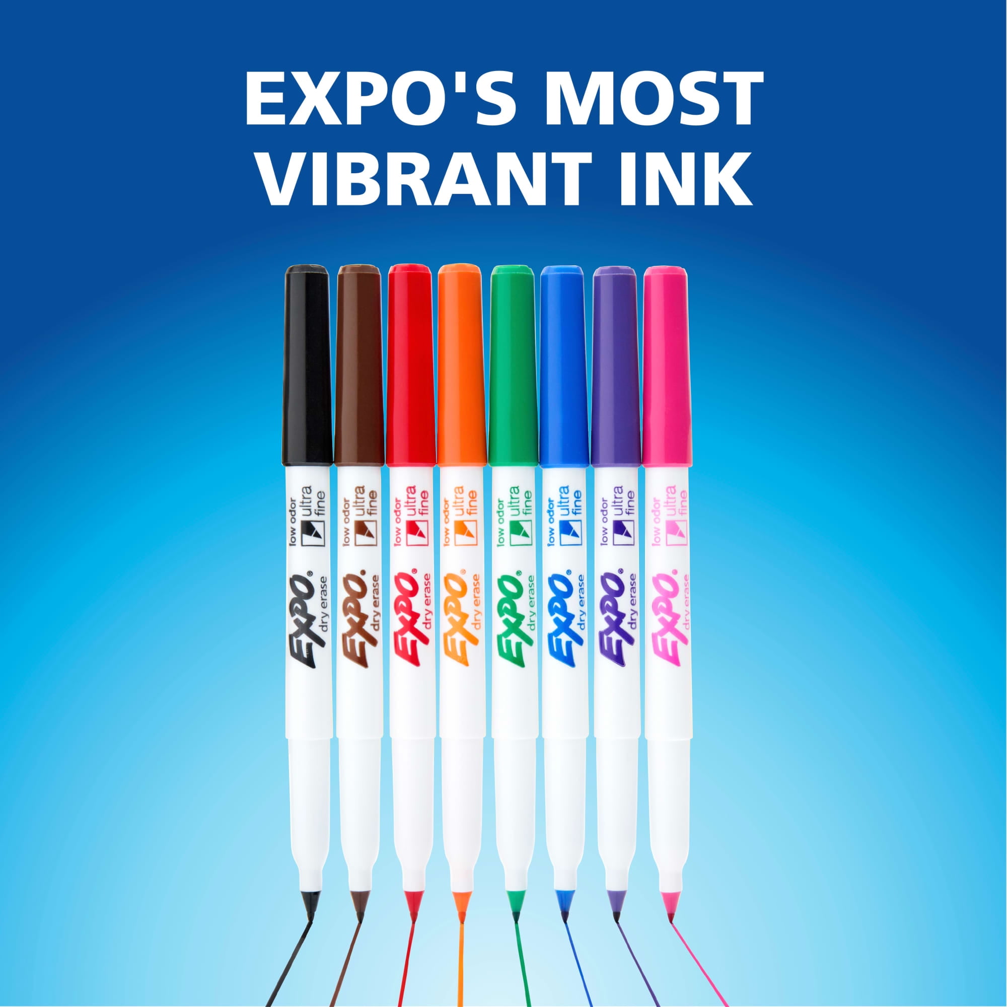 Expo Dry Erase Markers, Ultra Fine Tip, Low-Odor Ink, Assorted Colors (4 Count) 2r6h3