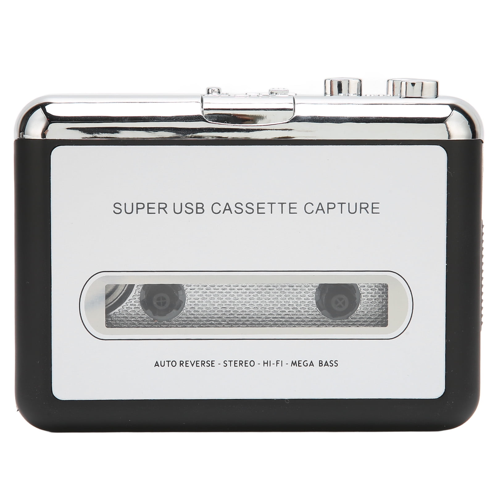 Eotvia USB Cassette Tape Player, Portable Audio Converter for Laptops (Black, 4.5 in x 3.5 in x 1.2 in) 801ch