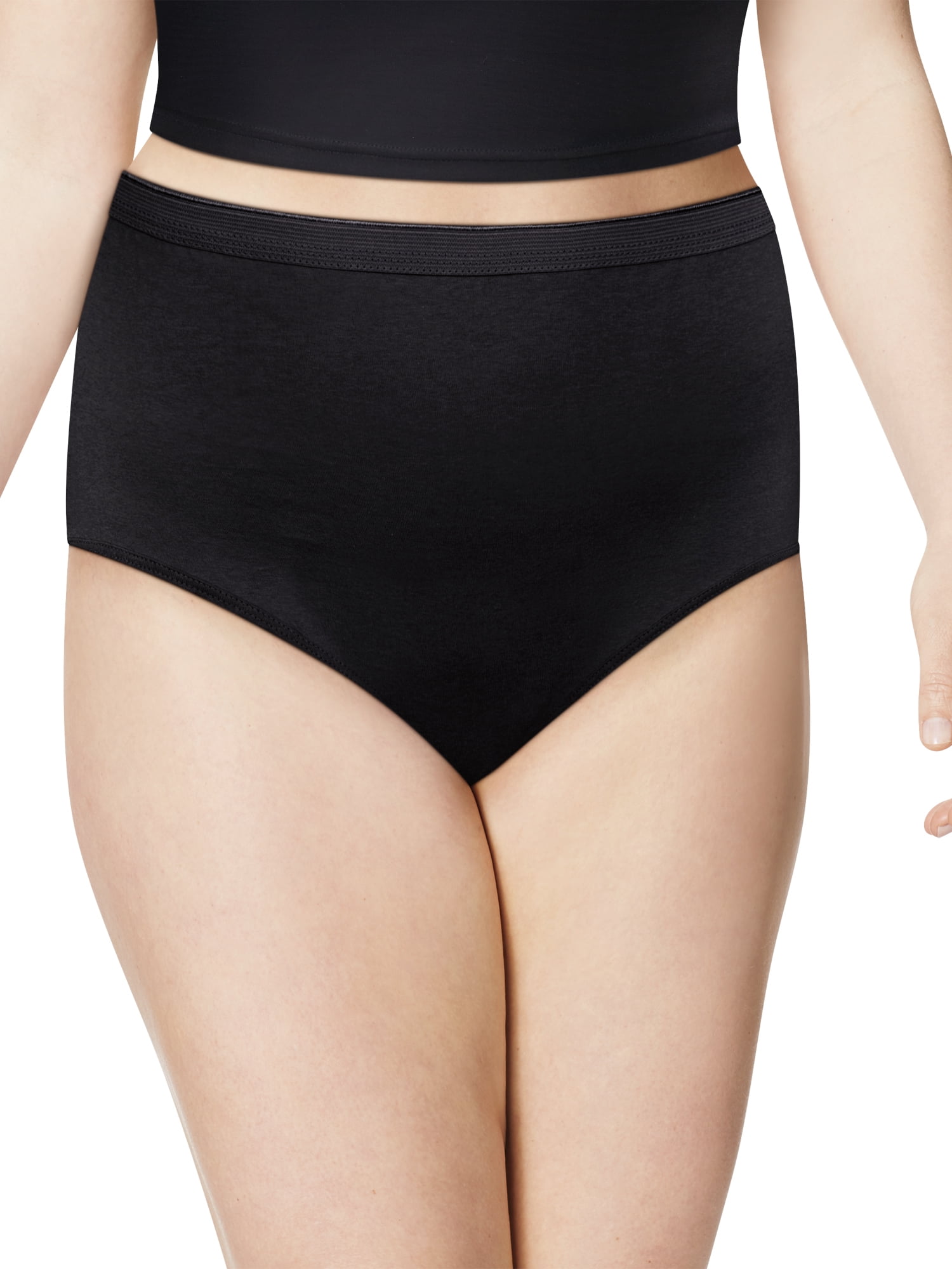 Hanes Womens Cotton Brief Panties Moisture-Wicking Underwear (Assorted Colors, 6-Pack) vrewr