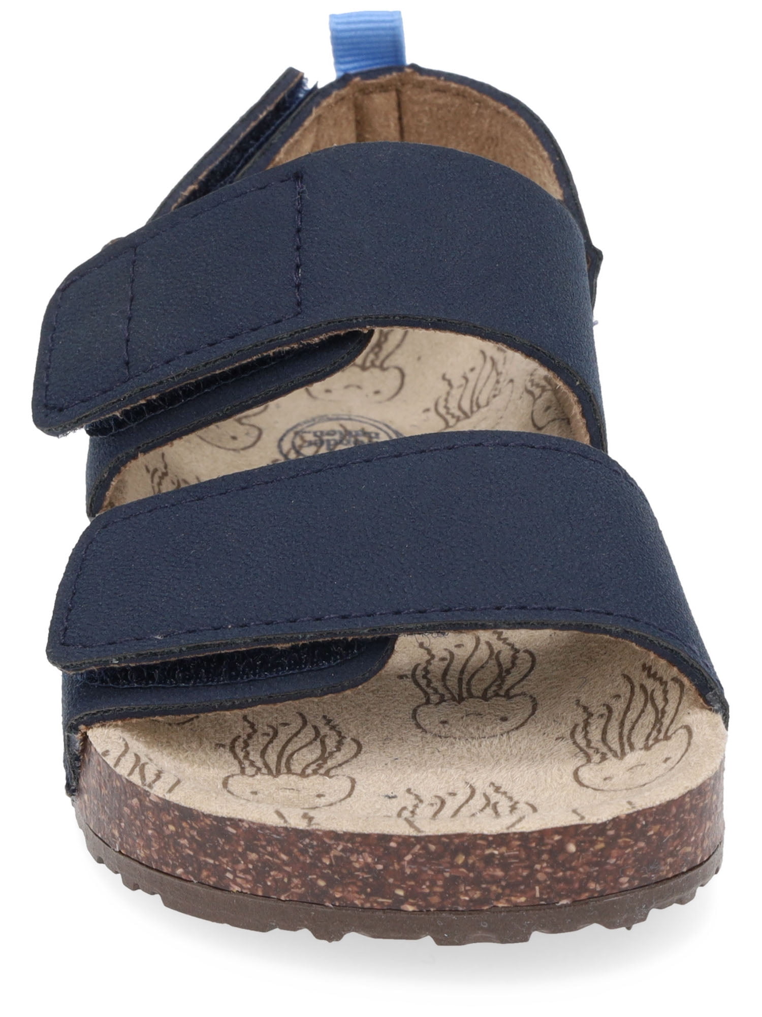Wonder Nation Baby & Toddler Boys Two Strap Footbed Sandals (Blue, 6 Toddler) 9q4a8