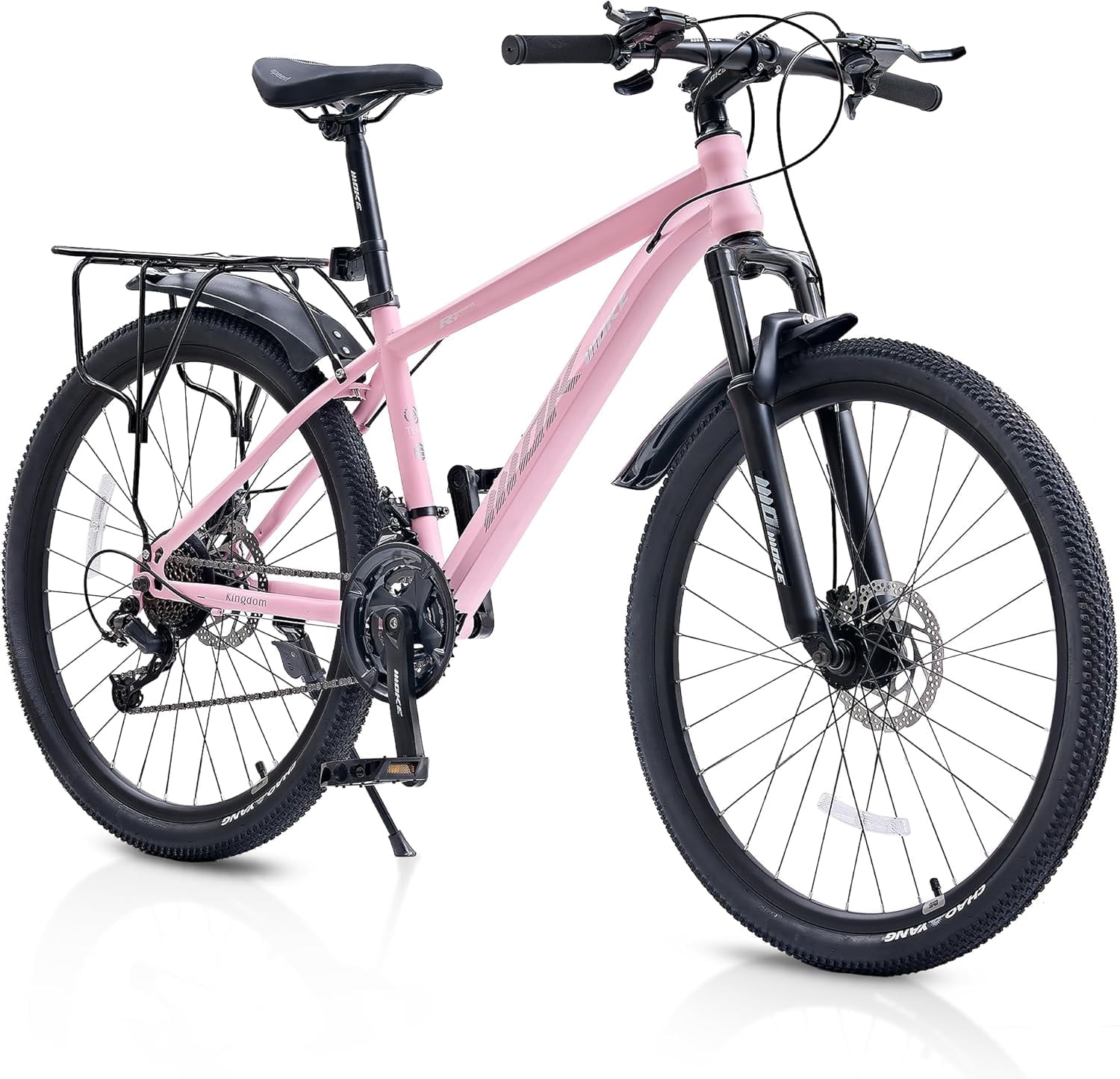 DEYGIA 24 Inch Mountain Bike with 21-Speed Drivetrain and Dual Disc Brakes (Pink, 24 in) i6kl3
