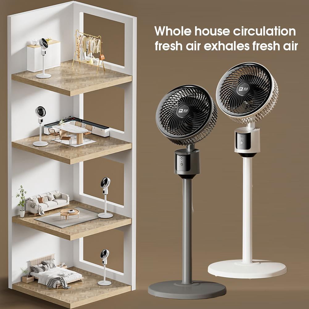 Hanengda Quiet Pedestal Circulator Fan, 3-Speed Oscillating Standing Fan with Remote (White, 31.5 in) 69j2m
