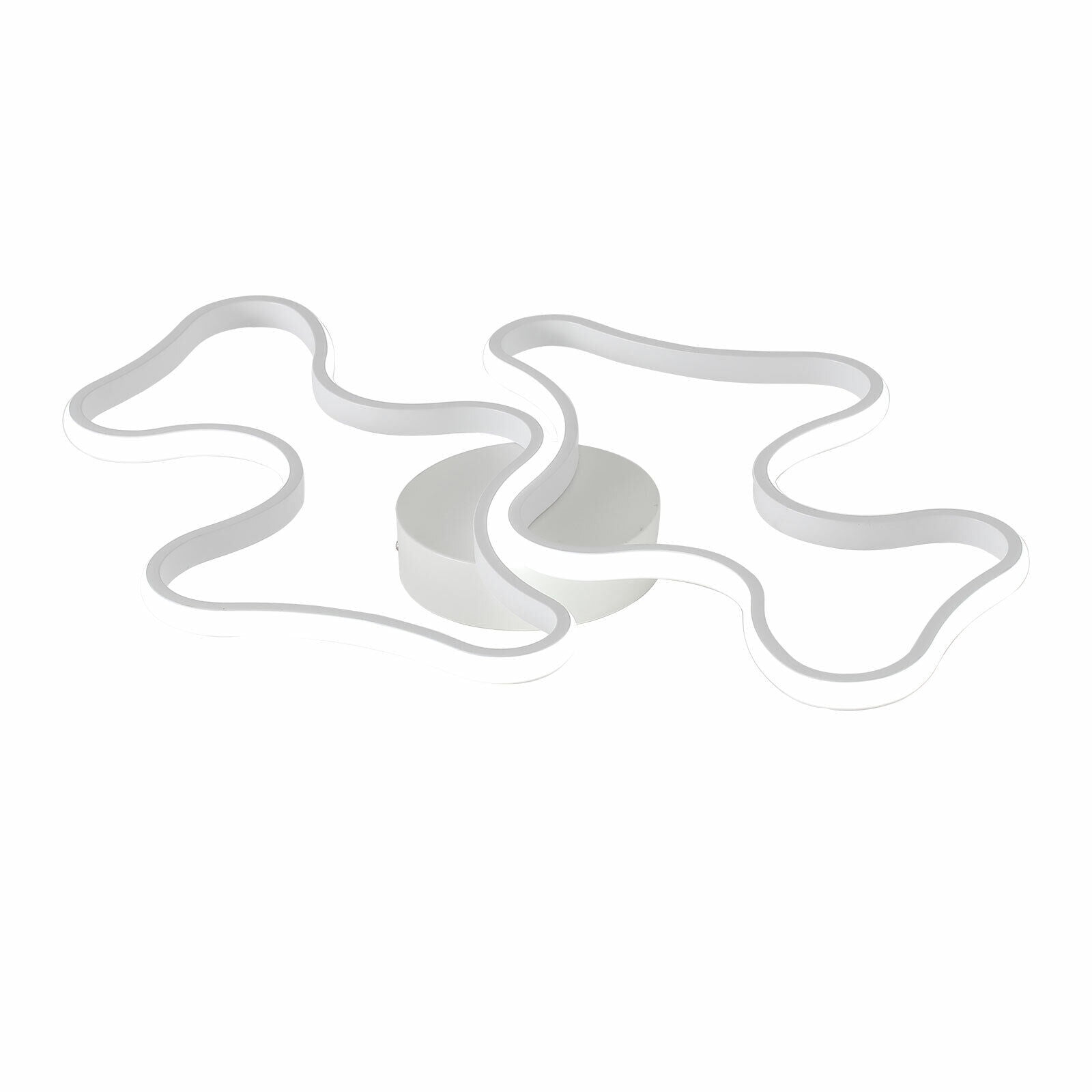 Modern Cloud LED Ceiling Light Fixture Flush Mount Chandelier (White, 22.83 in x 16.93 in x 2.36 in) 6rm61