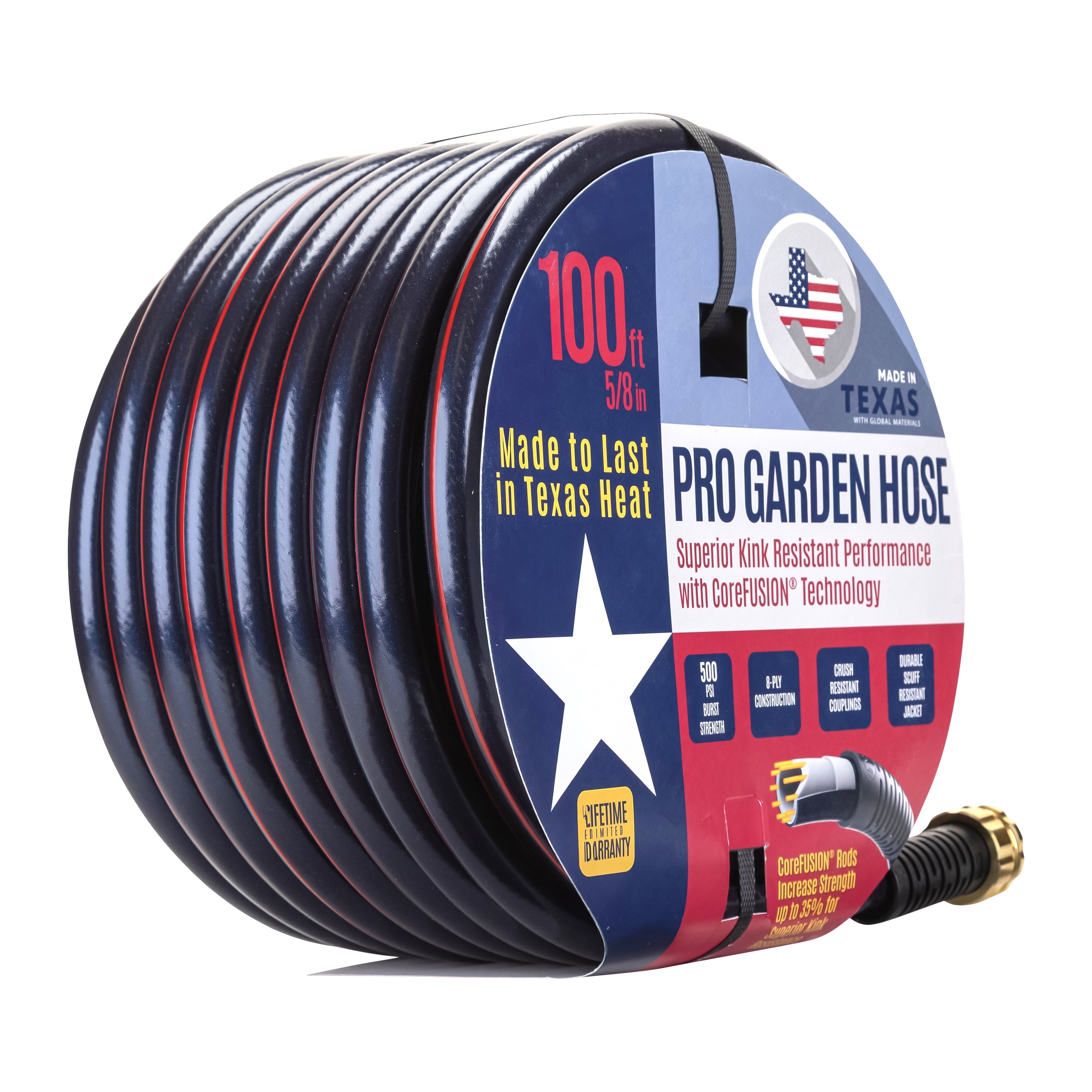 Swan Heavy-Duty Garden Hose with CoreFUSION Technology (Blue, 5/8 in x 100 ft) n4de4