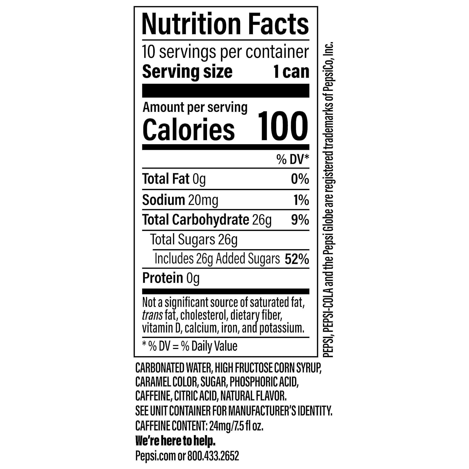 Pepsi Cola Soda Pop, Refreshing Carbonated Beverage (Original, 7.5 fl oz 10 Pack) ts3cj