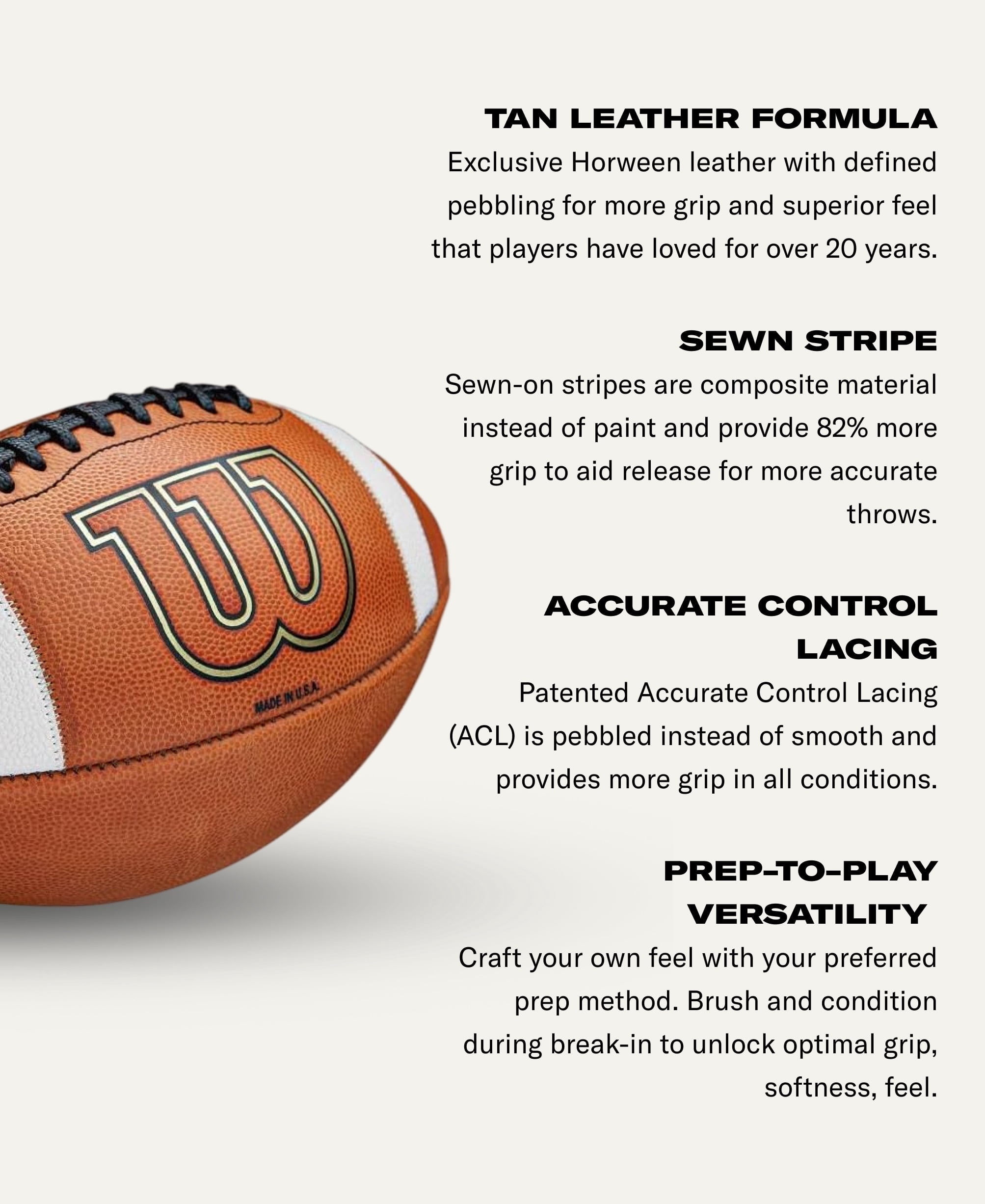Wilson GST 1003 Official Size Leather Game Football (Brown, Official Size) xz3z0