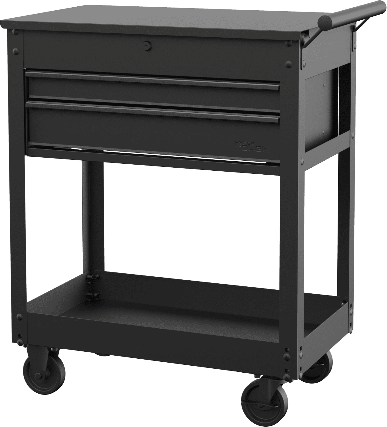 Hyper Tough 28-inch Steel Mechanics Tool Cart (Black, 500 lb Capacity) lttwl