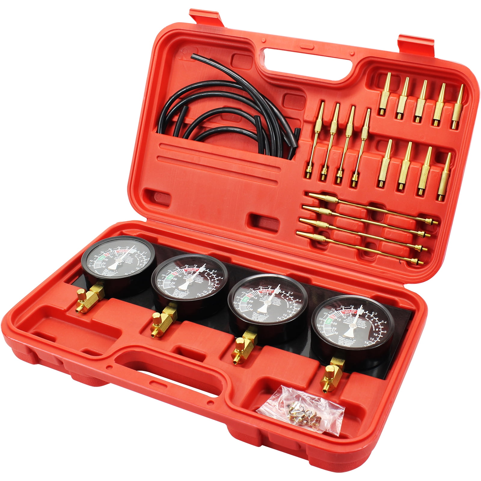 KFFKFF Carburetor Synchronization Tool Kit with 4 Precision Gauges and Carrying Case (4-Piece Set) 0rse8
