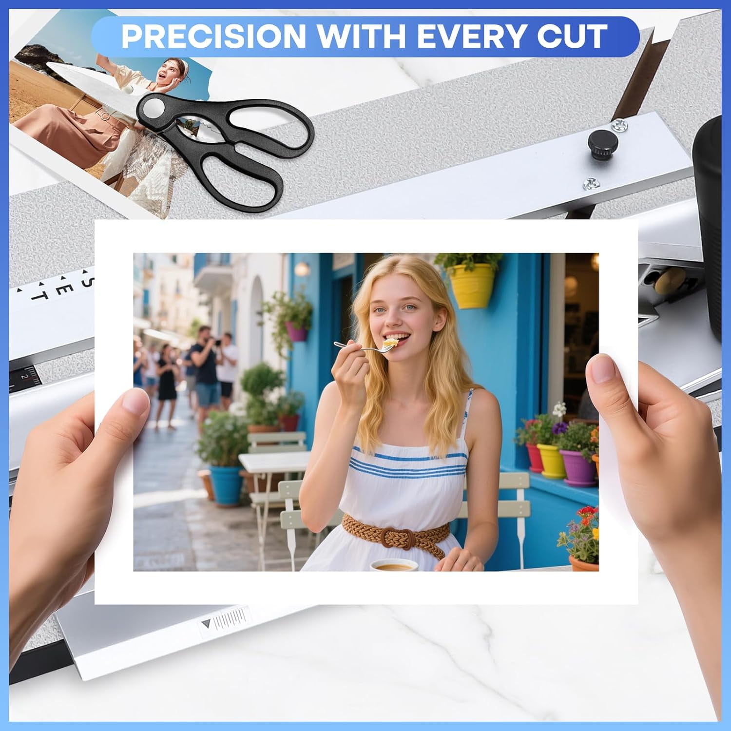 UOKRR 32-inch Compact Mat Cutter with 45-Degree Bevel and Straight Cutting Heads for Picture Framing (32 in) yyekd