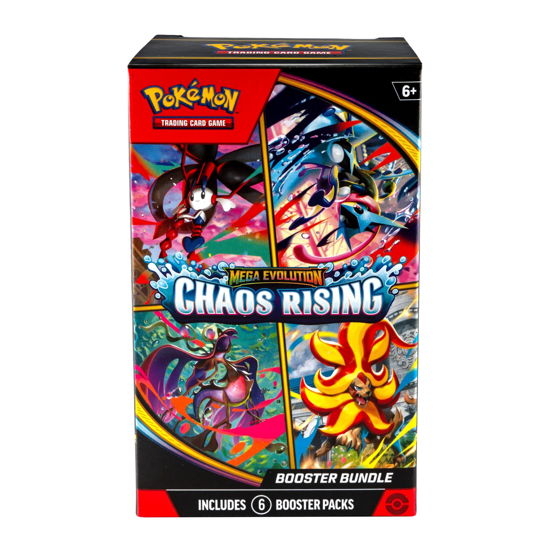 Pokémon Trading Card Game Mega Evolution Chaos Rising Booster Bundle (60 Cards, 6 Pack Set) sg3da