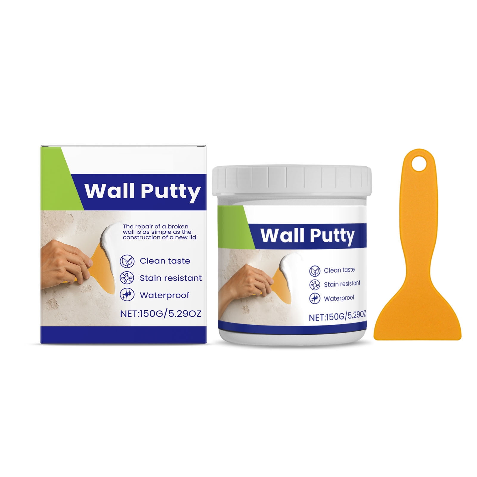 Generic Wall Repair Paste for Scratches Dents and Nail Holes (White, 8 oz) p826h