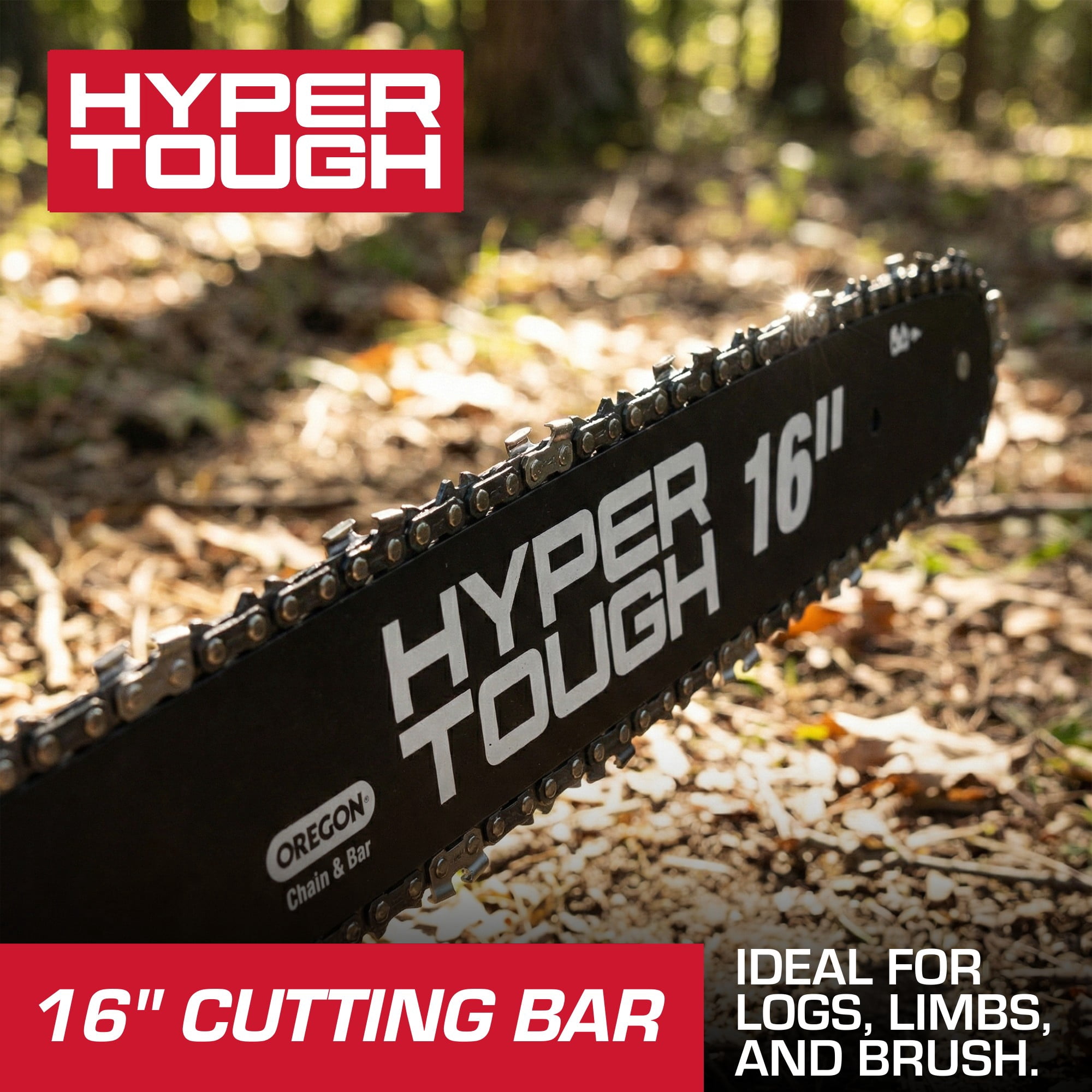 Hyper Tough 16 in 46cc 4-Cycle Gas Powered Chainsaw (Red, 16 in) h7dup