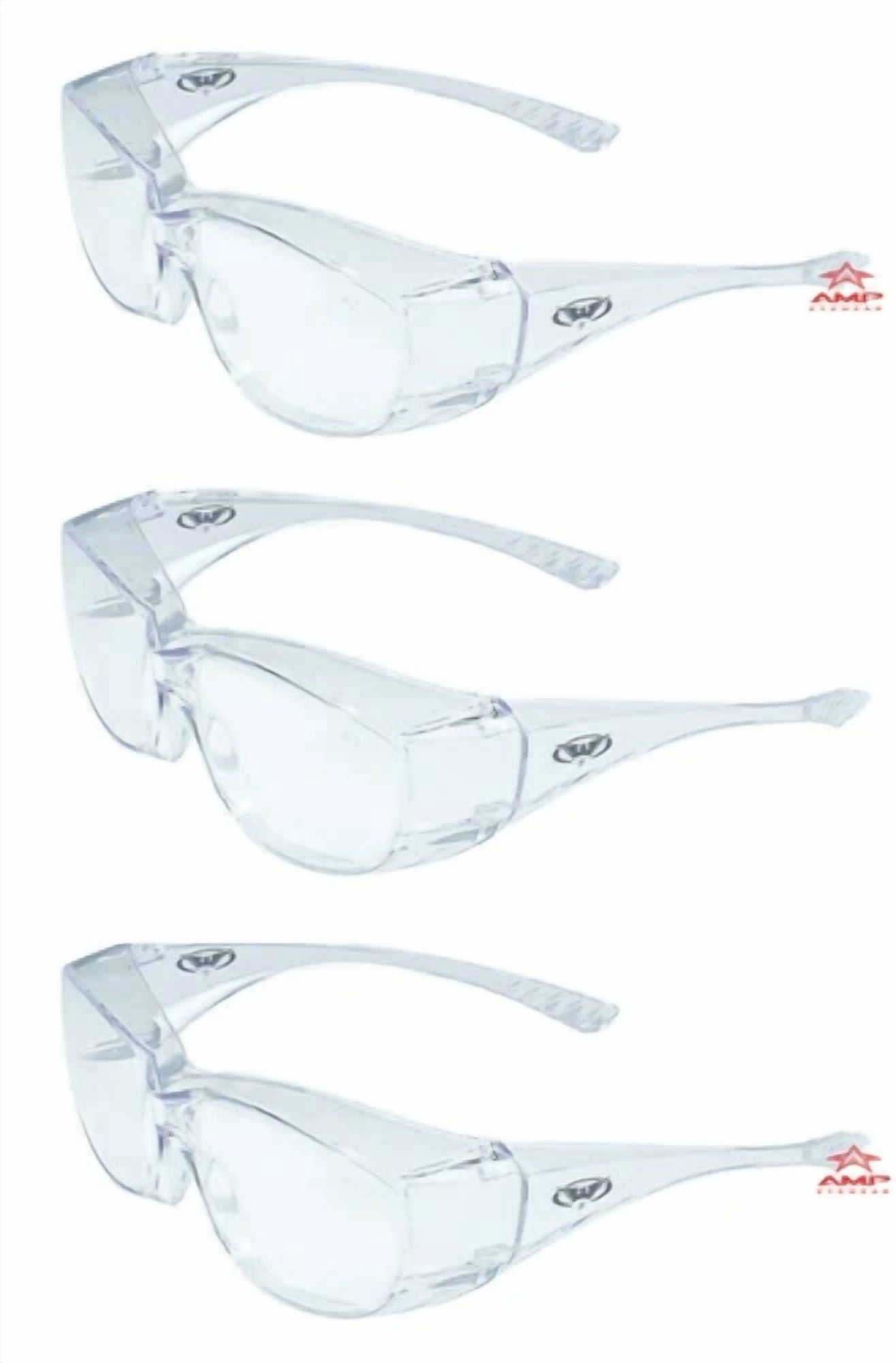 YANI Global Vision Oversite Safety Glasses (Clear, 3 Pair Pack) 5v61i