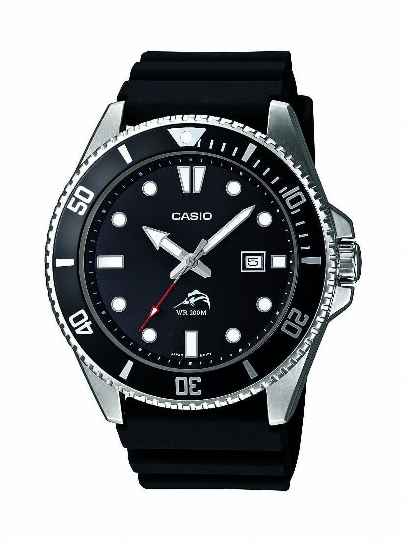 Casio Men's Dive-Style Sport Watch with Resin Strap (Black, 1.89 in) vb89k