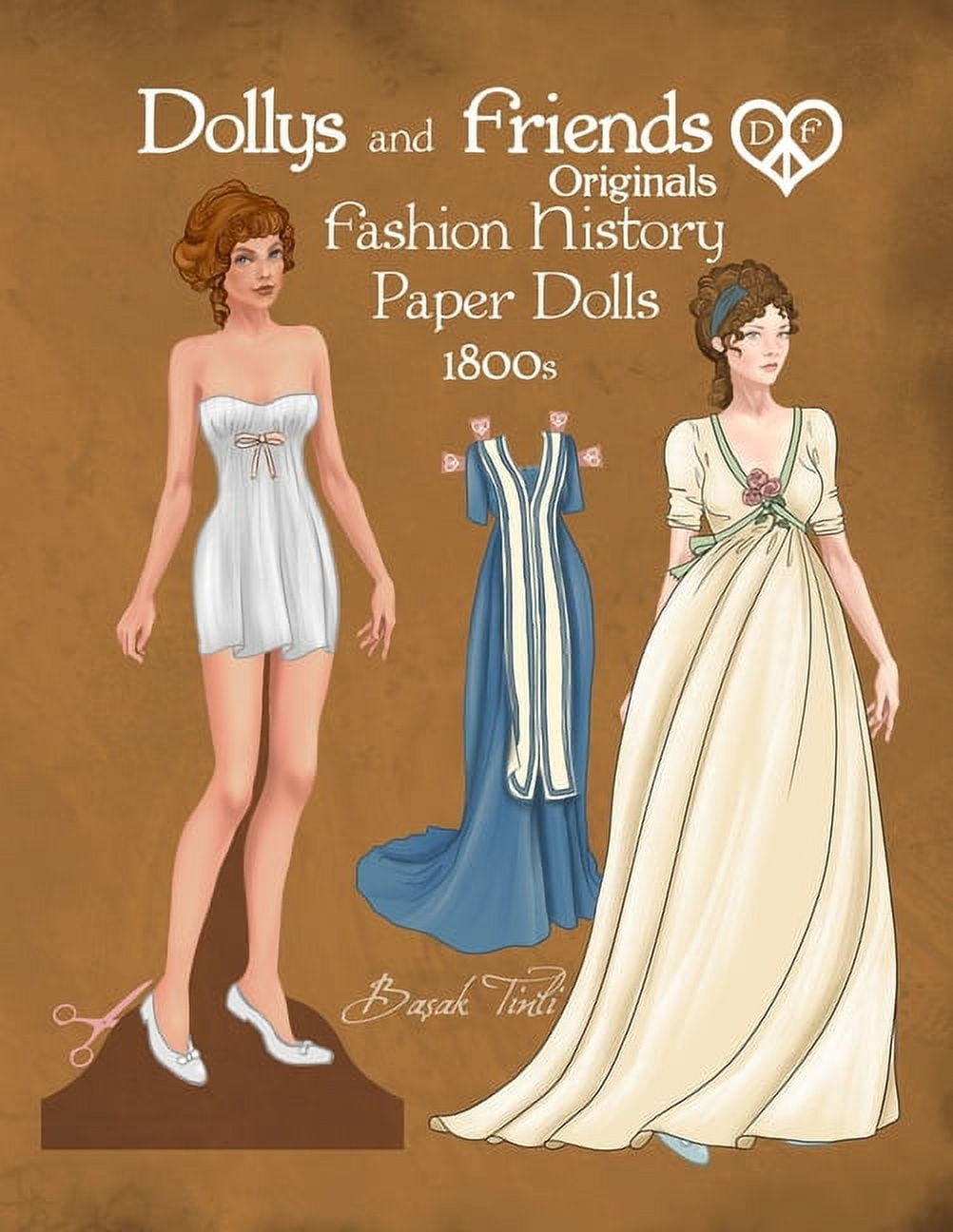 Basak Tinli Fashion History Paper Dolls 1800s Dress Up Activity Book (34 Pages) m5p4v