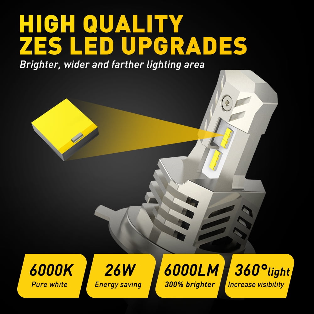 AUXITO H4 LED Headlight Bulb (6000K Cool White, 1 Pack) qqget - Image 7