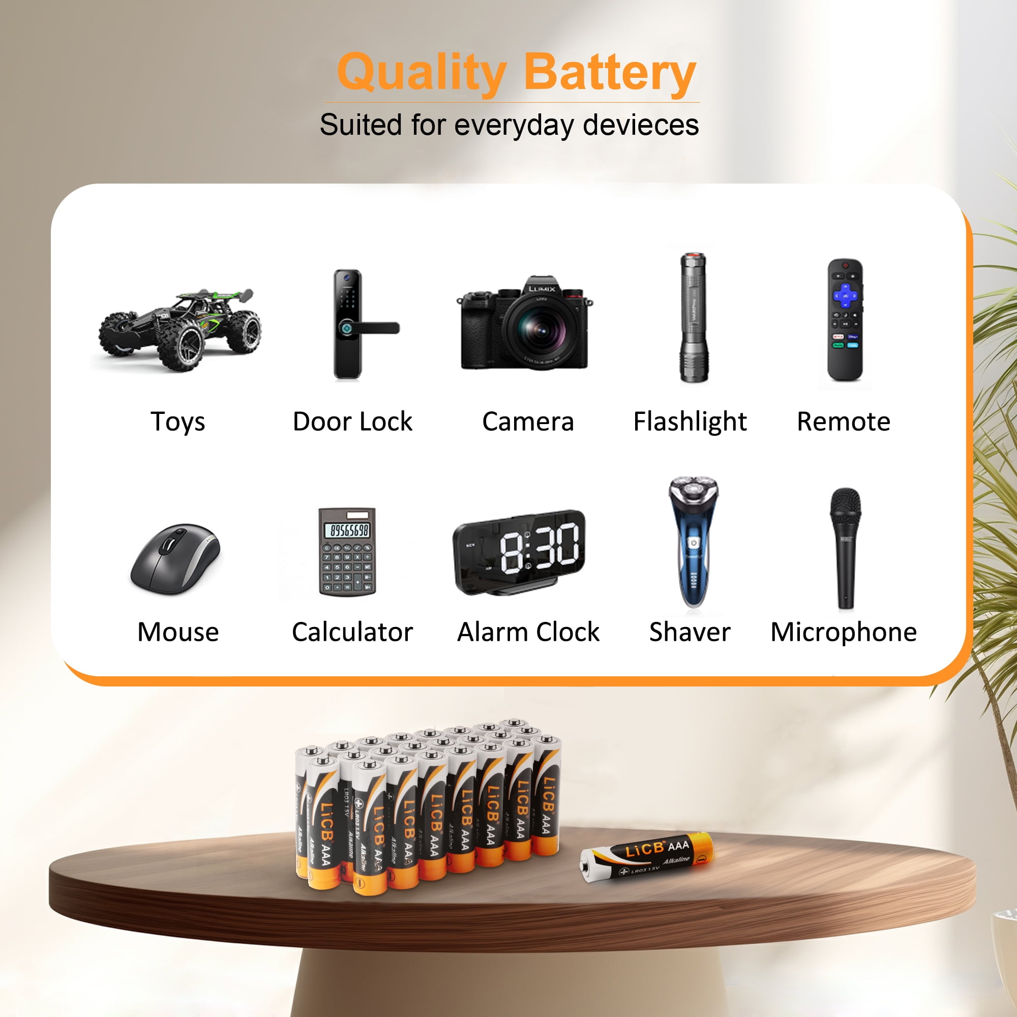 LiCB AAA Alkaline Batteries (Long-Lasting Power, 40 Pack) d1duq