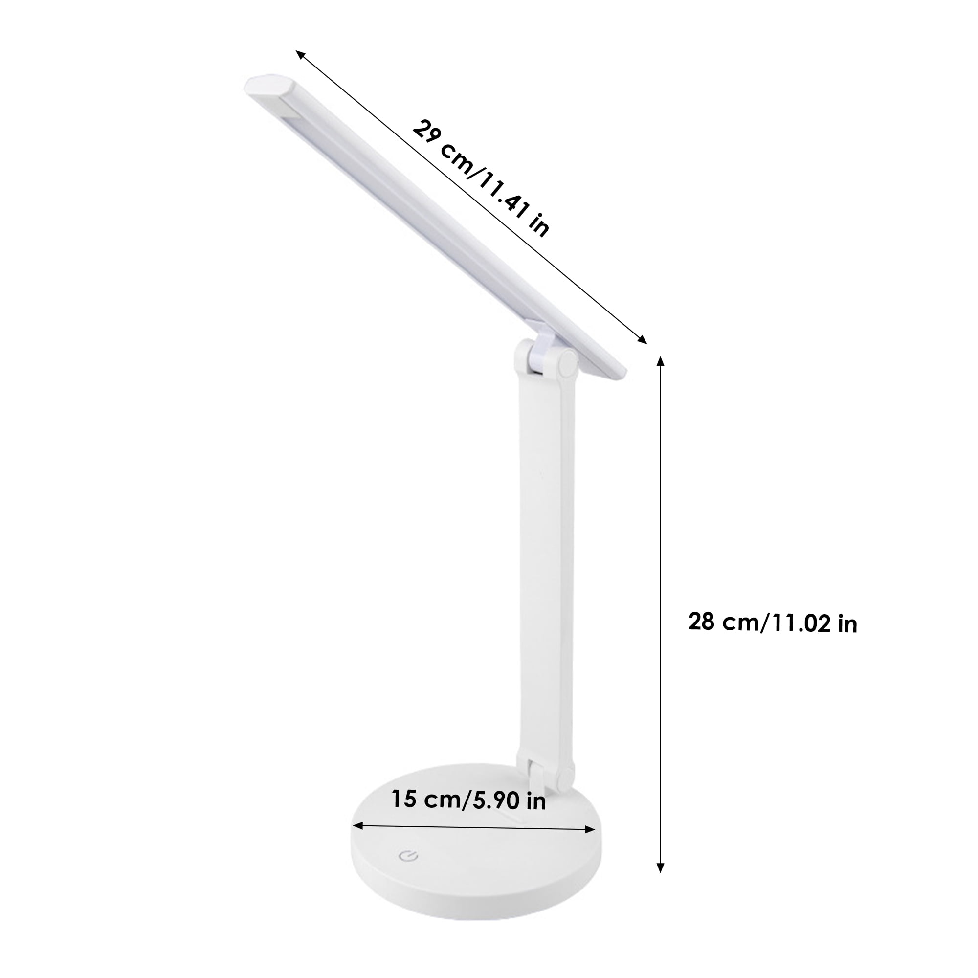 Volivo Rechargeable LED Desk Lamp, Eye-Care Dimmable Office Light with Phone Holder (White, 9.85 in Head) kn8w8