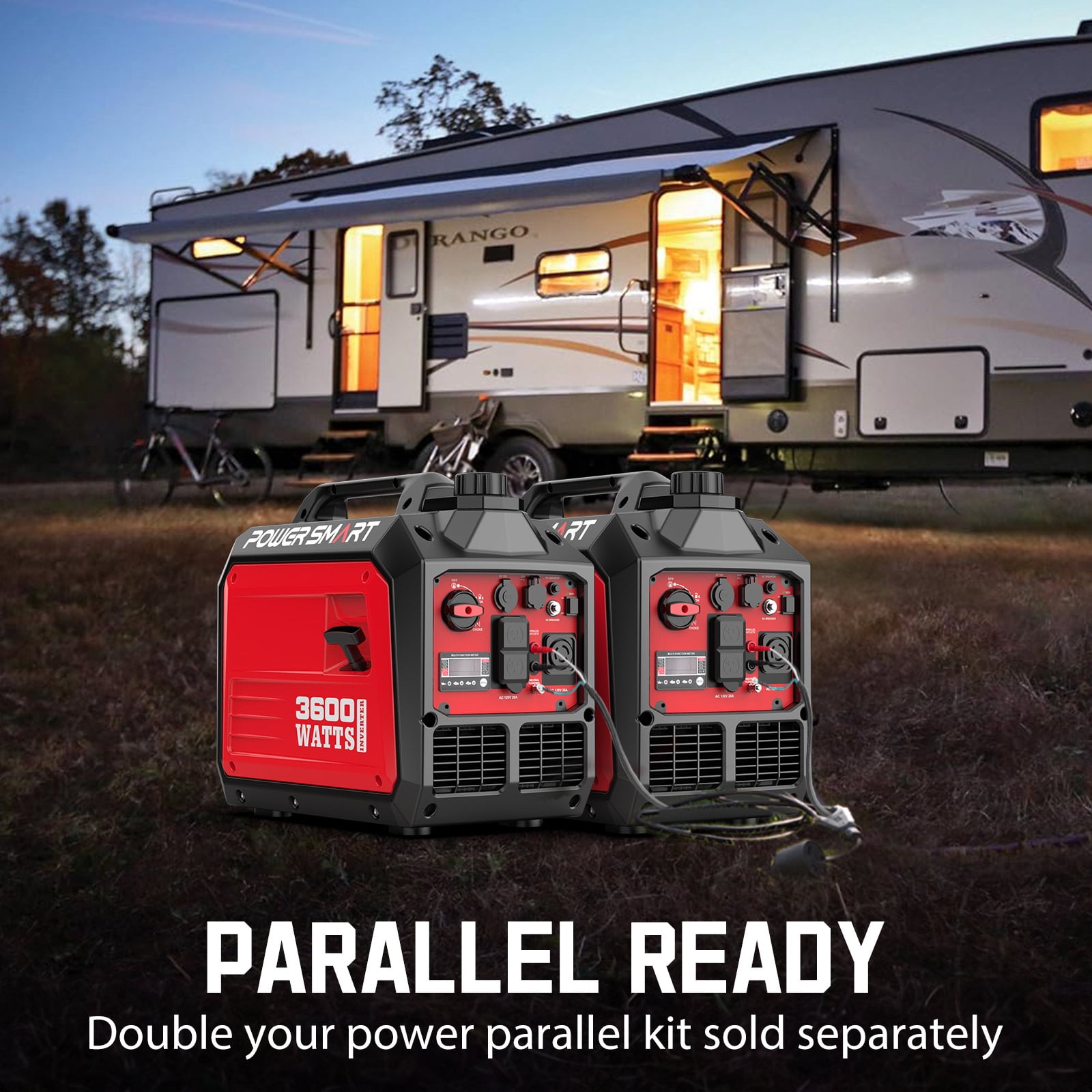 PowerSmart Portable Inverter Generator (3600W, Gas Powered, Quiet Operation, EPA Compliant) z5r1j