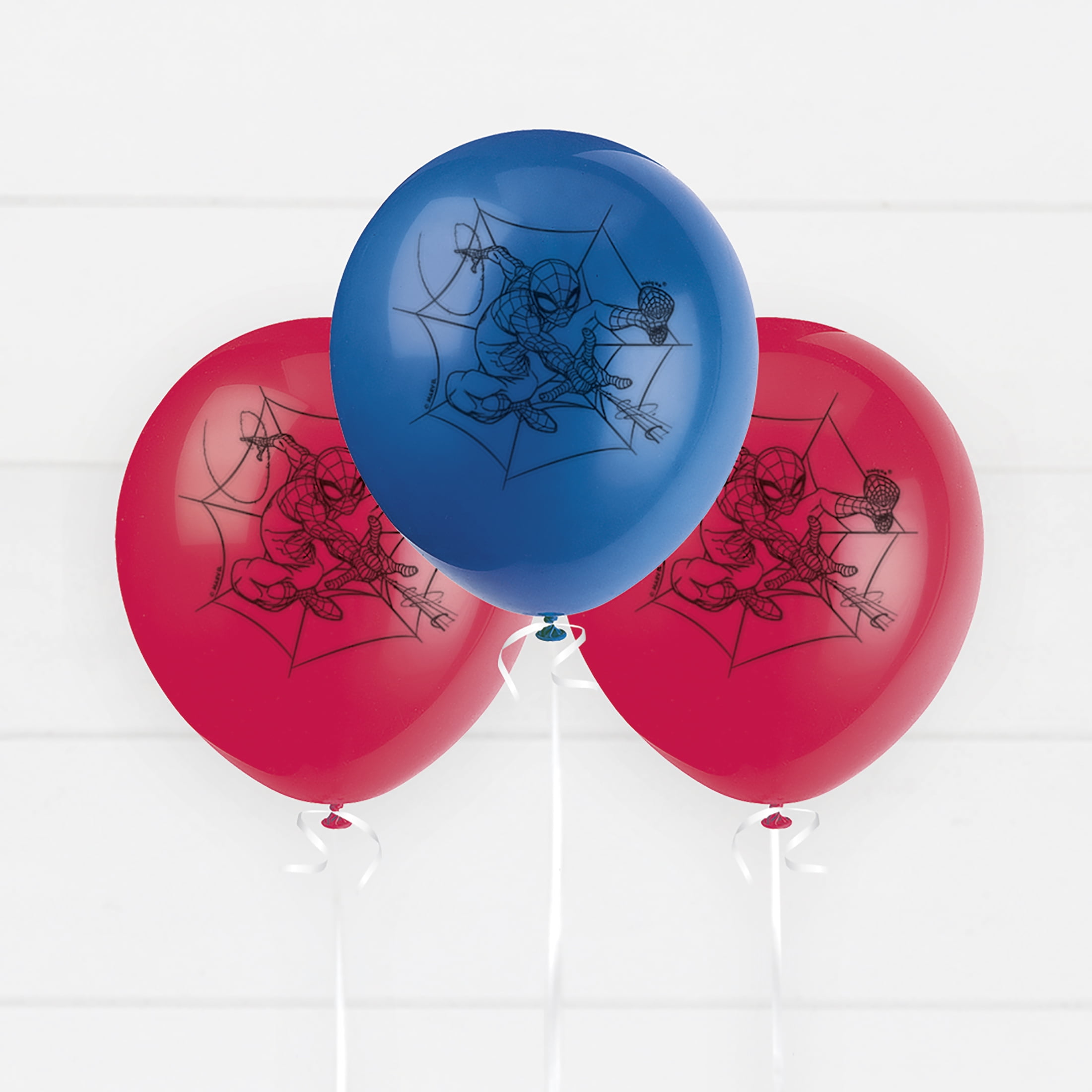 Amscan Spiderman Latex Party Balloons Decorative Supplies (Multicolor, 12 in, 6 ct) gjixh