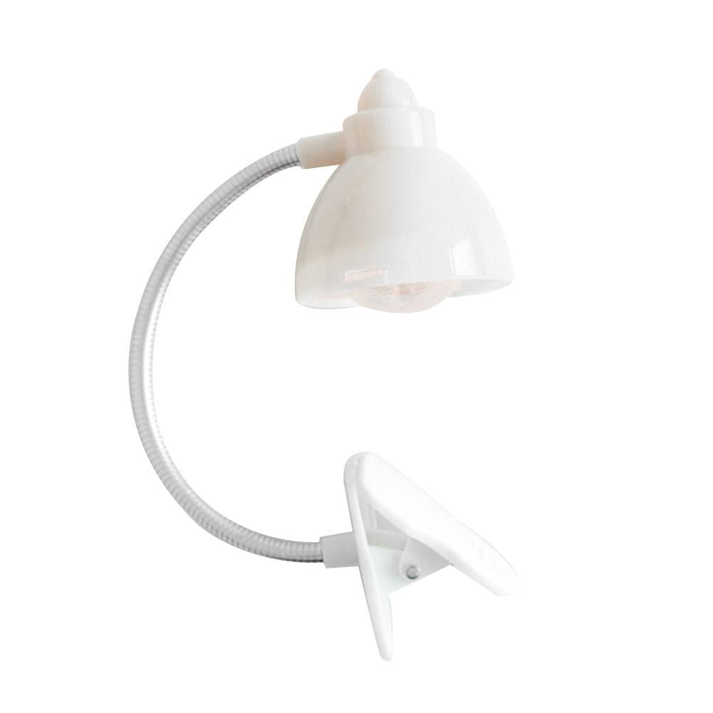 PiLoLiving LED Clip-on Desk Lamp Flexible Eye-Protection Reading Light (White, 12 in) 4udvk