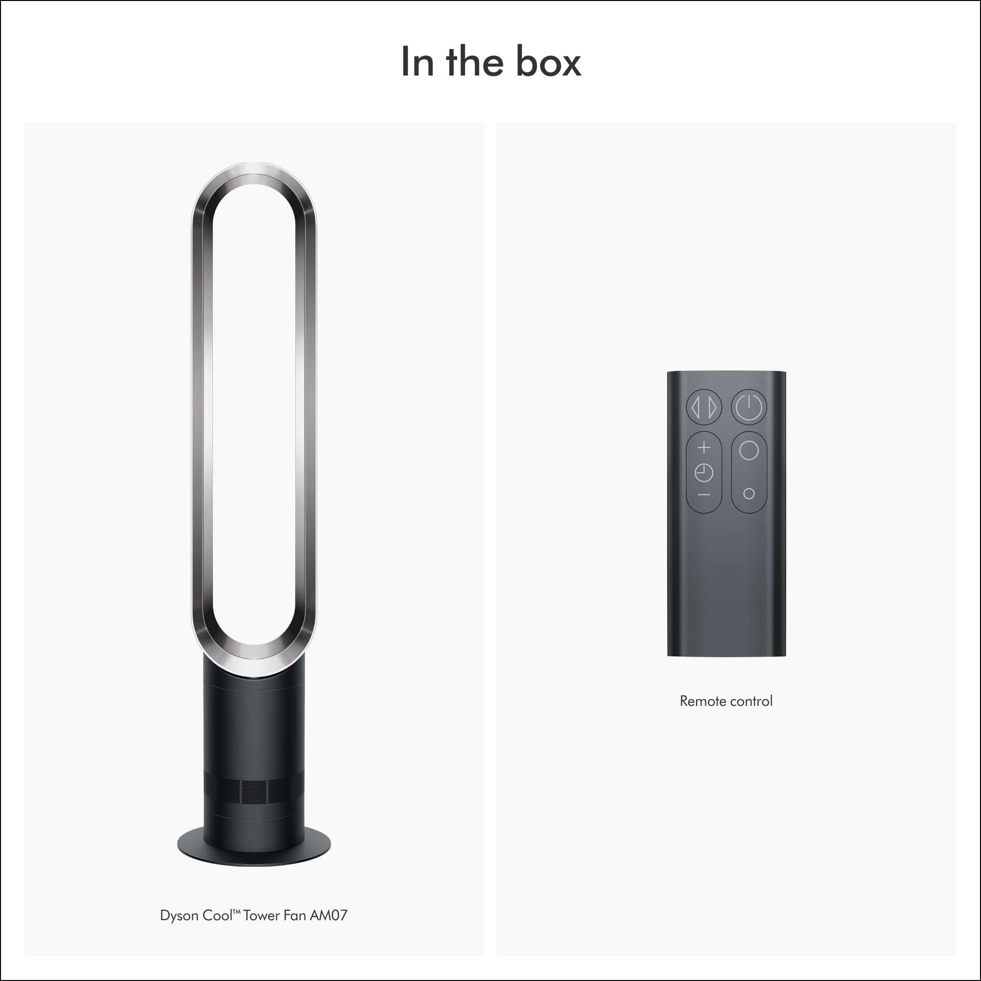 Dyson Cool Tower Fan AM07 Air Multiplier Technology (Satin Black/Nickel, 39 in) ve9sv