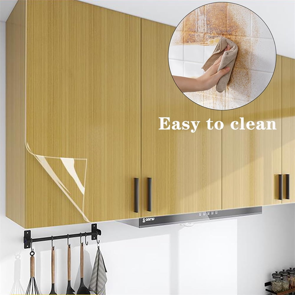 Artrylin Clear Wall Protector Self-Adhesive Kitchen Backsplash Film (Clear, 23.6 in x 78.7 in) 3ip3h