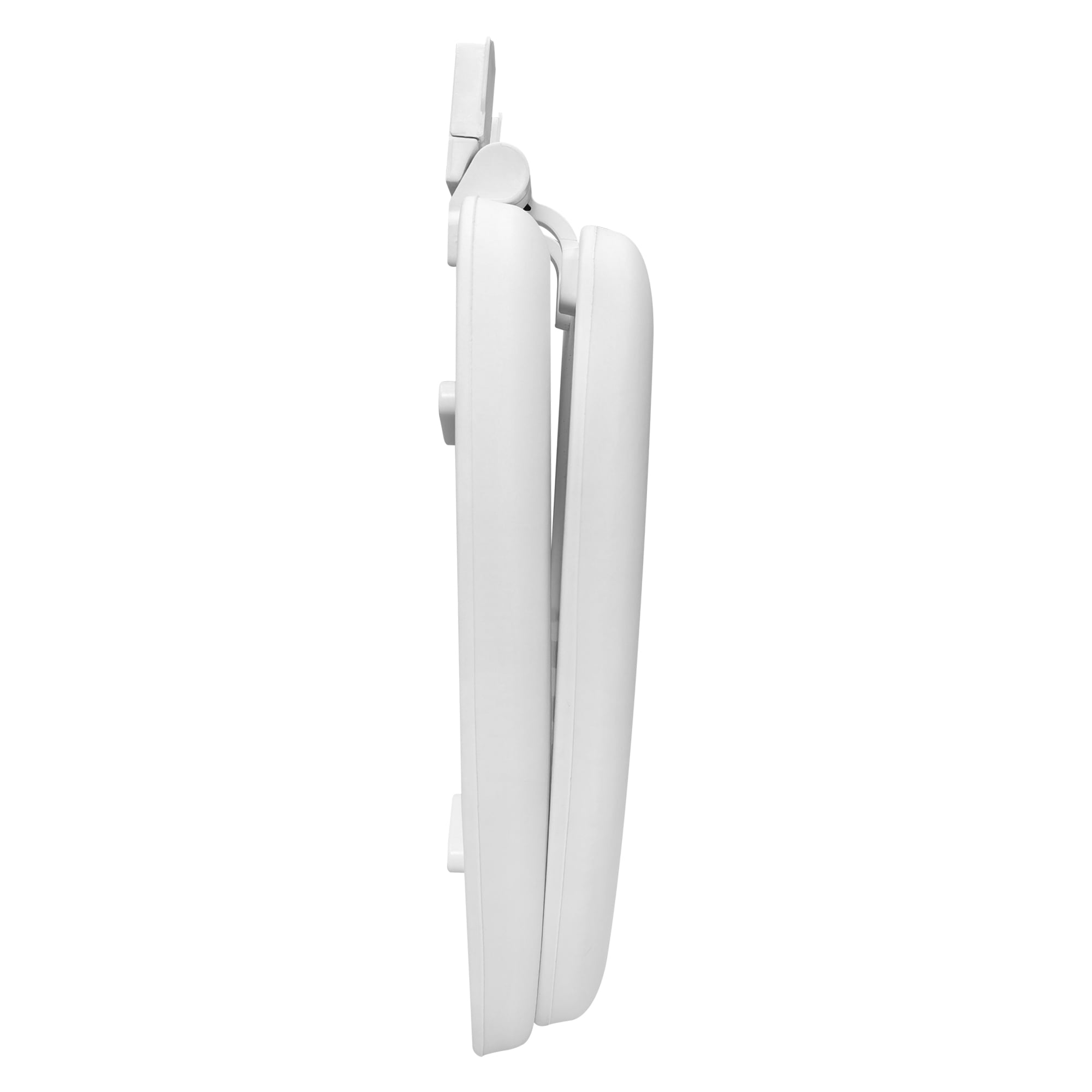 Mainstays Premium Soft Elongated Toilet Seat with Memory Foam and Quick-Release Hinges (White, 19 in, 2 Pack) iwcqn