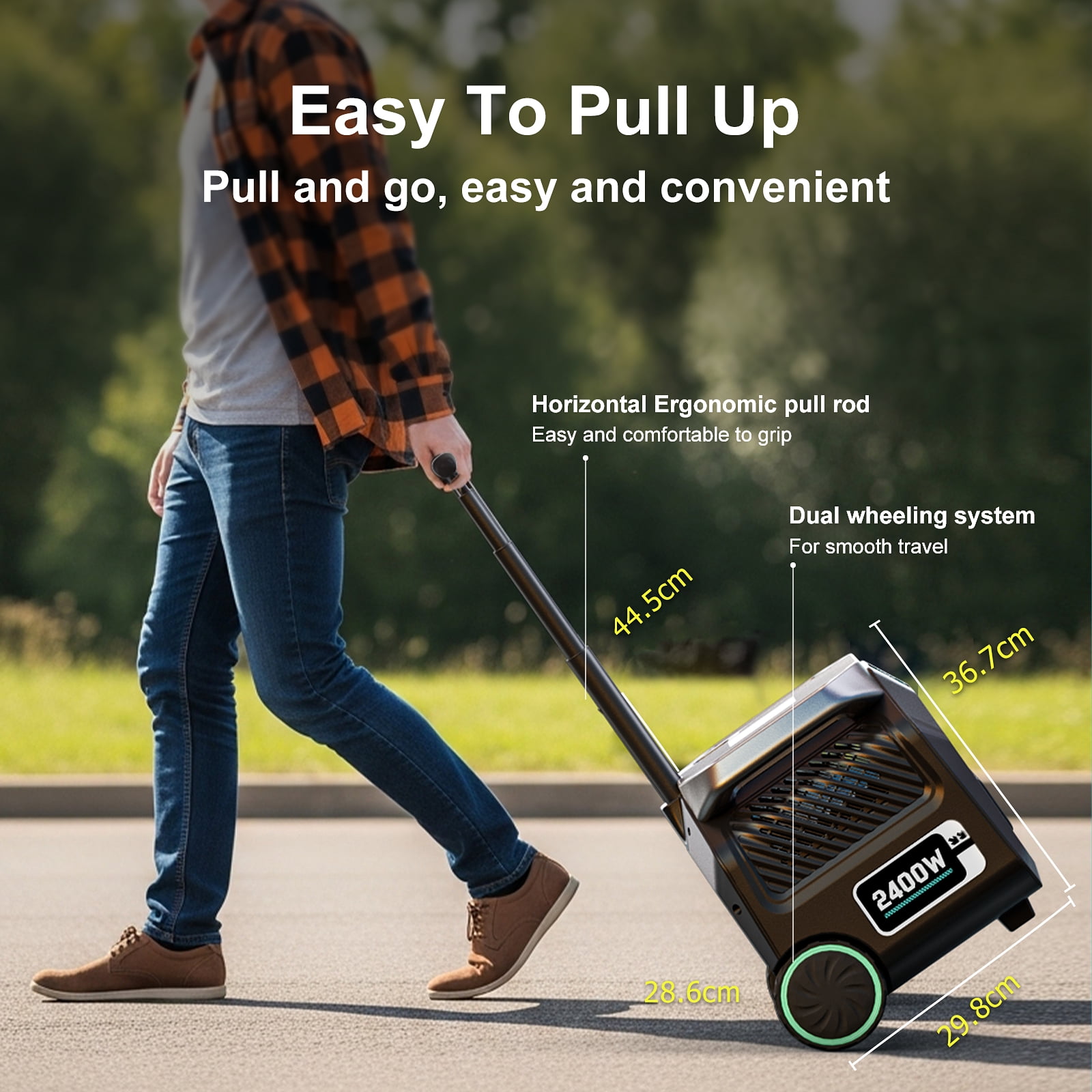 SOLTERA P2400 Solar Generator with 200W Panel, 2400W LiFePO4 Power Station, Fast Charging, APP Control, 16 Ports, UPS Battery Backup (Grey, 2048Wh) 52zmu