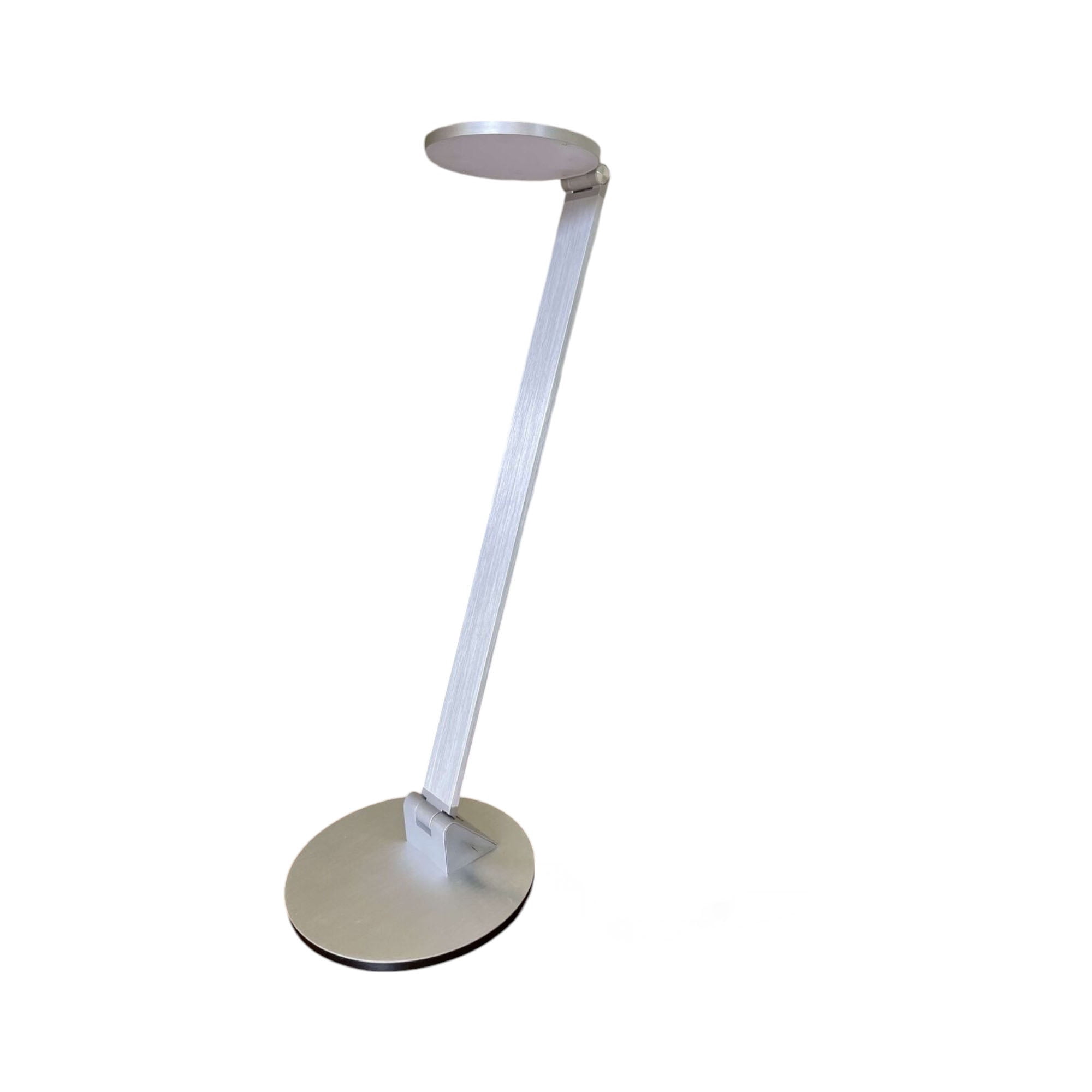 Tensor Slim Line O LED Desk Lamp, Foldable Task Light with 18 in Hinged Arm (Silver, 12W) u22k8