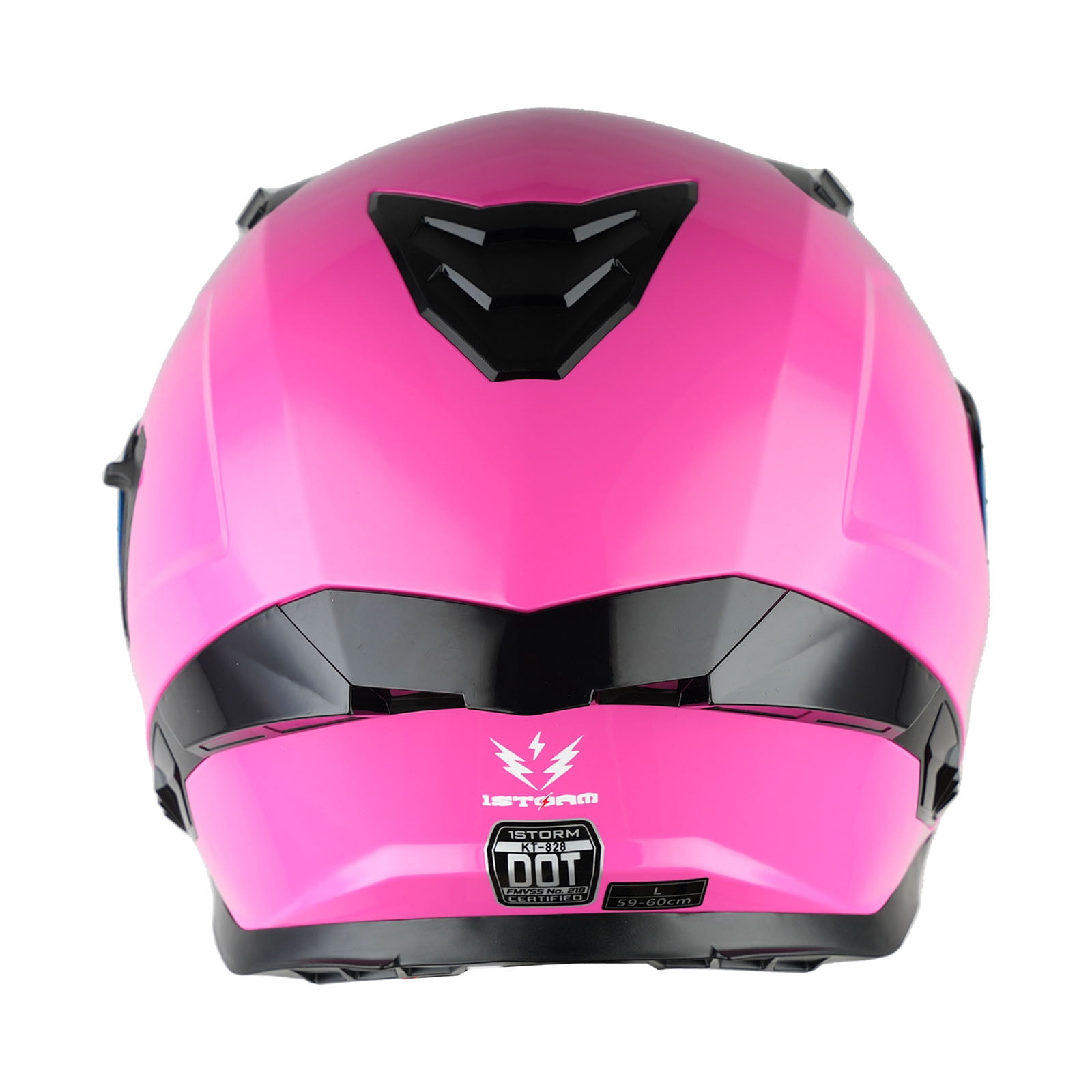 1Storm Motorcycle Full Face Helmet Street Bike Racing Gear with Dual Visor and Extra Shield (Glossy Pink, Large) p412x