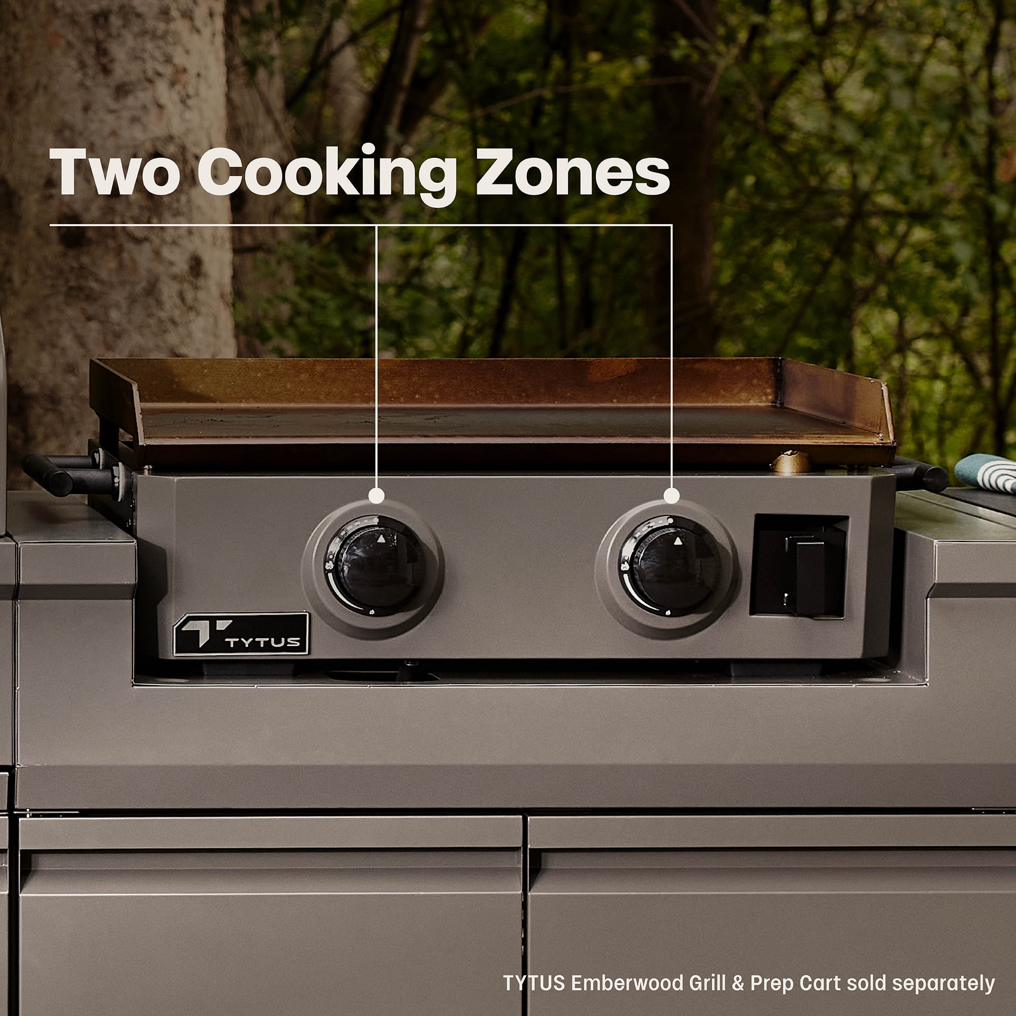 TYTUS Emberwood 2-Burner Outdoor Griddle (Grey, 22 in) 1a005