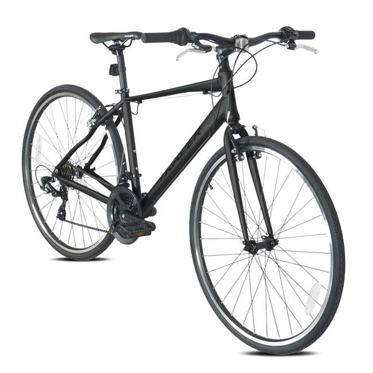 LastPlay Braver 700C 21 Speed Hybrid Aluminum Road Bike (Matte Black, Large) vx2u8