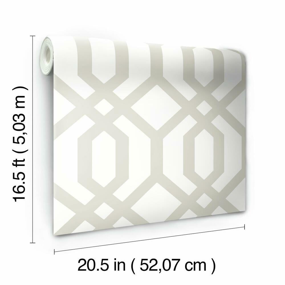RoomMates Gazebo Lattice Peel and Stick Wallpaper (Blue, 20.5 in x 16.5 ft) 9reau