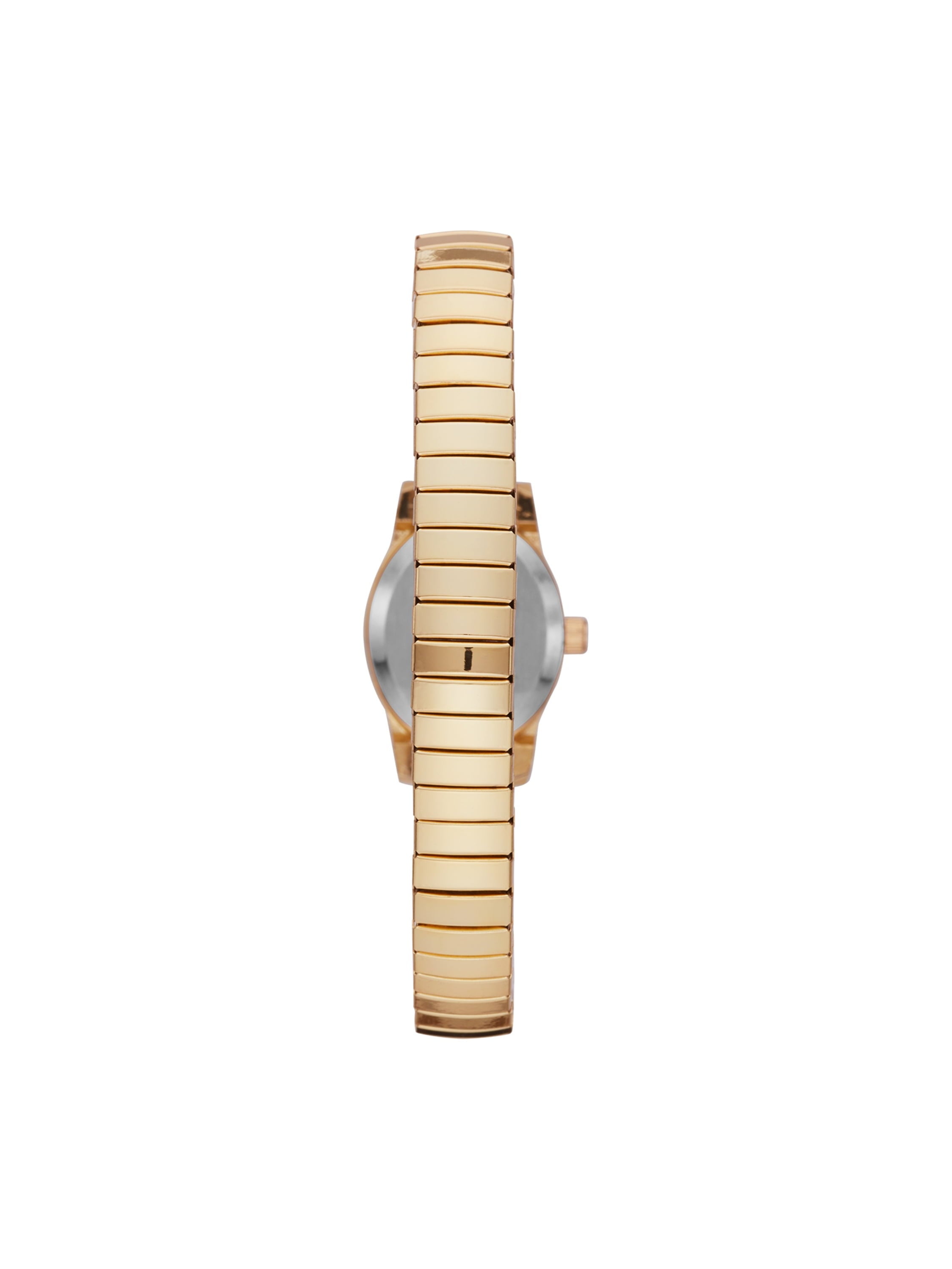 Time and Tru Women's Oval Wristwatch, Gold Tone Analog Watch with Easy Read Dial (Expansion Band, 1.14 in) ybftw