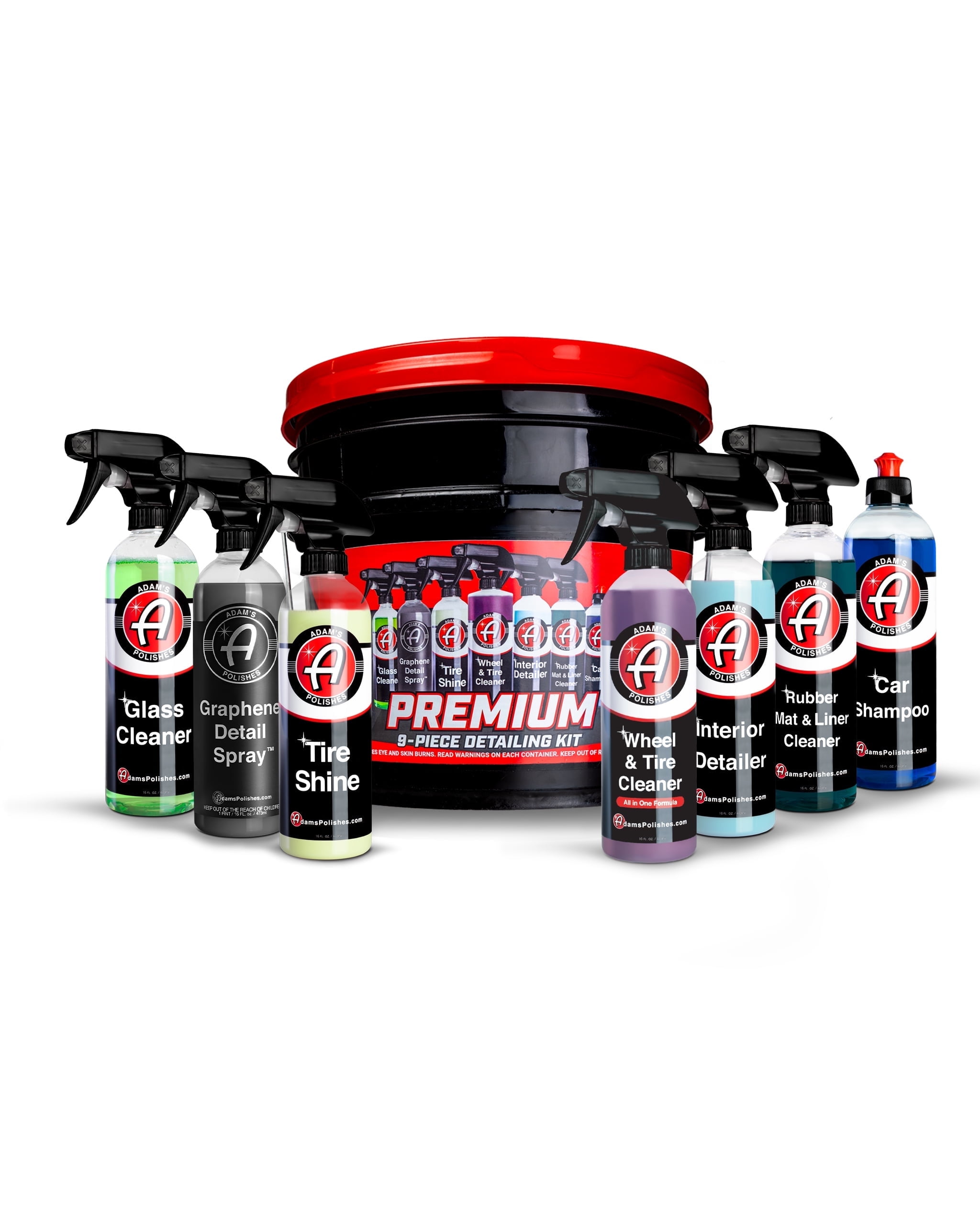 Adam's Polishes Premium Car Detailing Kit (Professional Grade Cleaning & Protection Set, 9 Piece) rzqc5