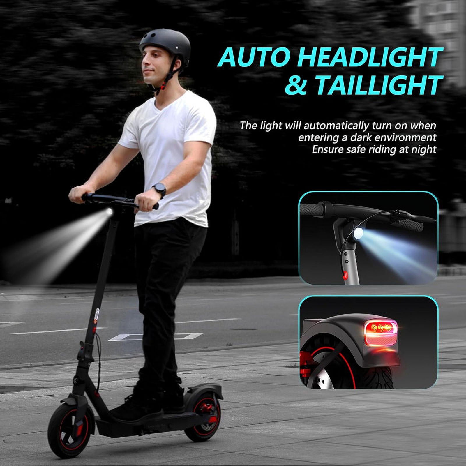 SISIGAD Electric Scooter for Adults, 500W Motor, 20 Mph Top Speed, 26 Miles Range, Portable Folding Commuting Scooter (Grey, 10 in Tires) 578cg