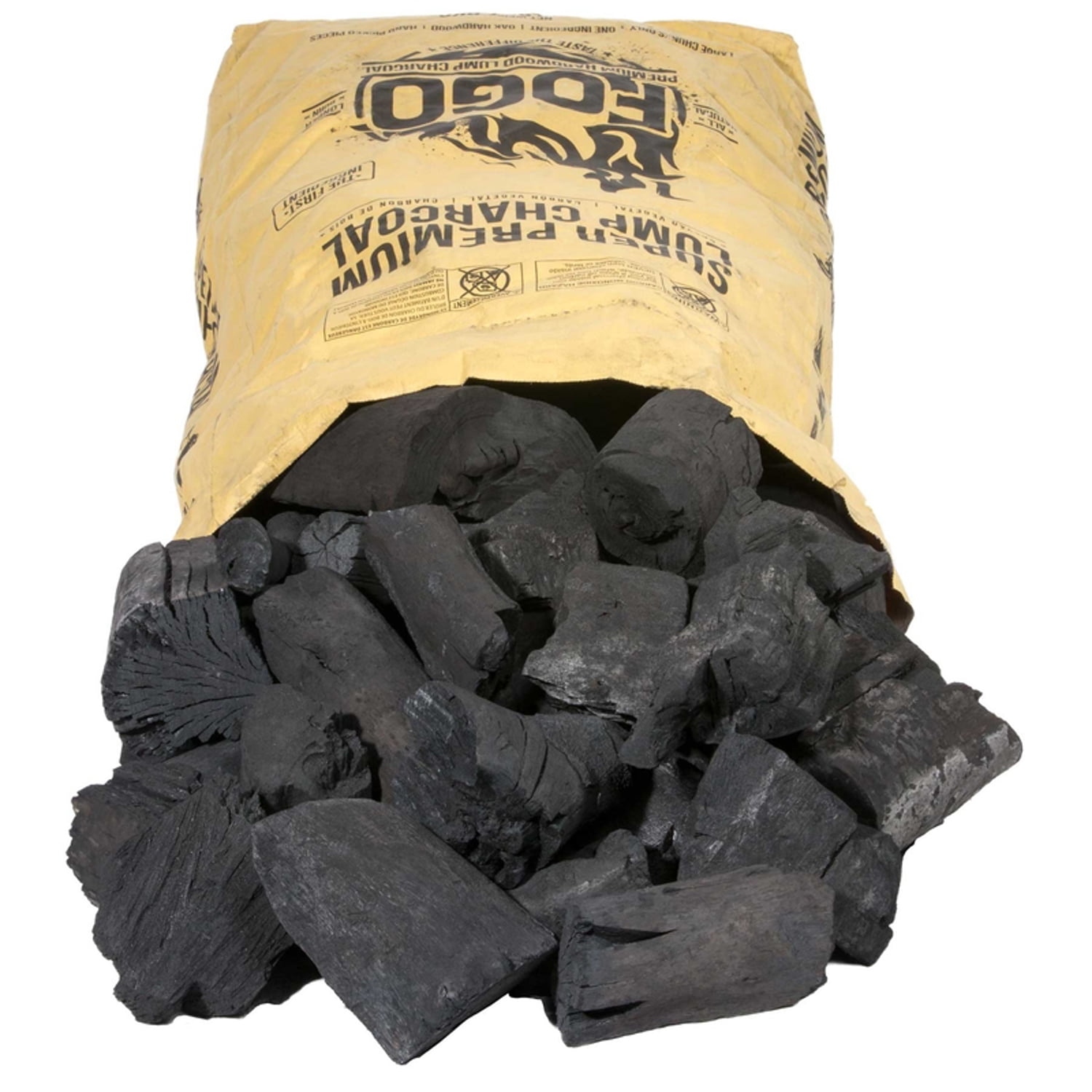 FOGO Super Premium All Natural Oak Hardwood Lump Charcoal (Black, 17.6 lb) 0xy78