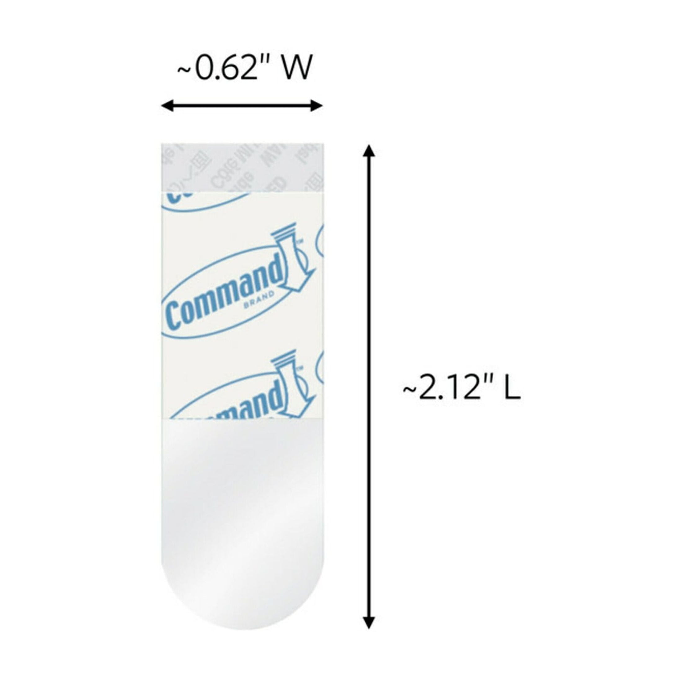 Command Small Clear Adhesive Refill Strips for Indoor Hooks (Clear, 16 Strips) baqkq