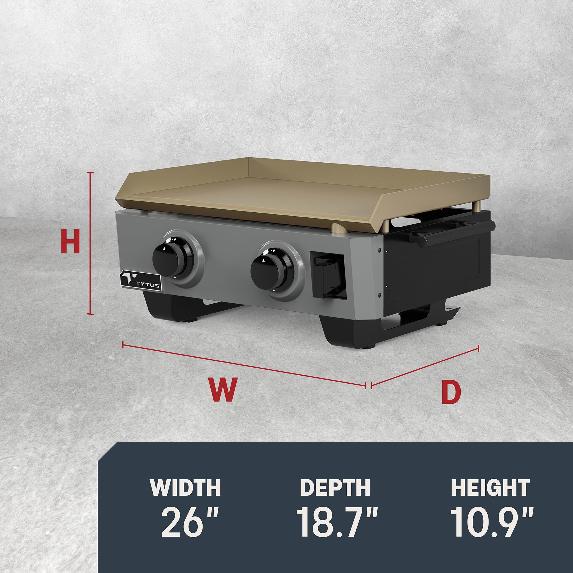 TYTUS Emberwood 2-Burner Outdoor Griddle (Grey, 22 in) 1a005