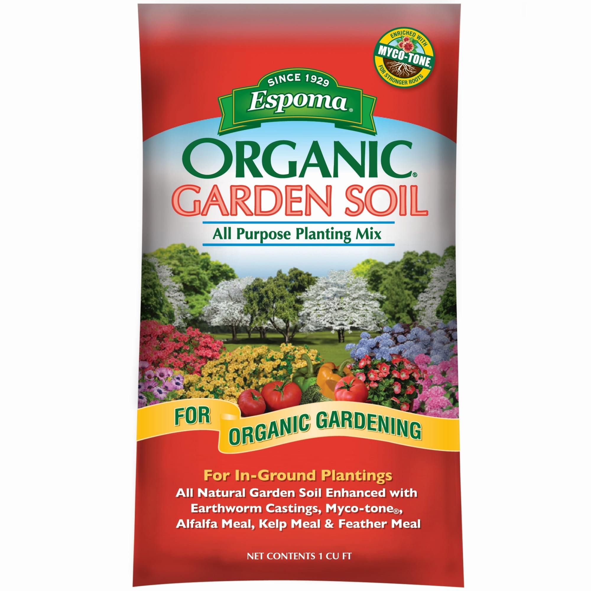 Espoma Organic Garden Soil All Purpose Planting Mix (1 cu ft) d3u2h