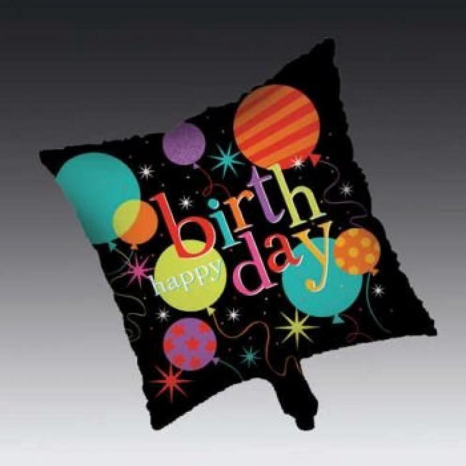 Creative Converting Happy Birthday Mylar Foil Balloon (Multicolor, 18 in) lifit