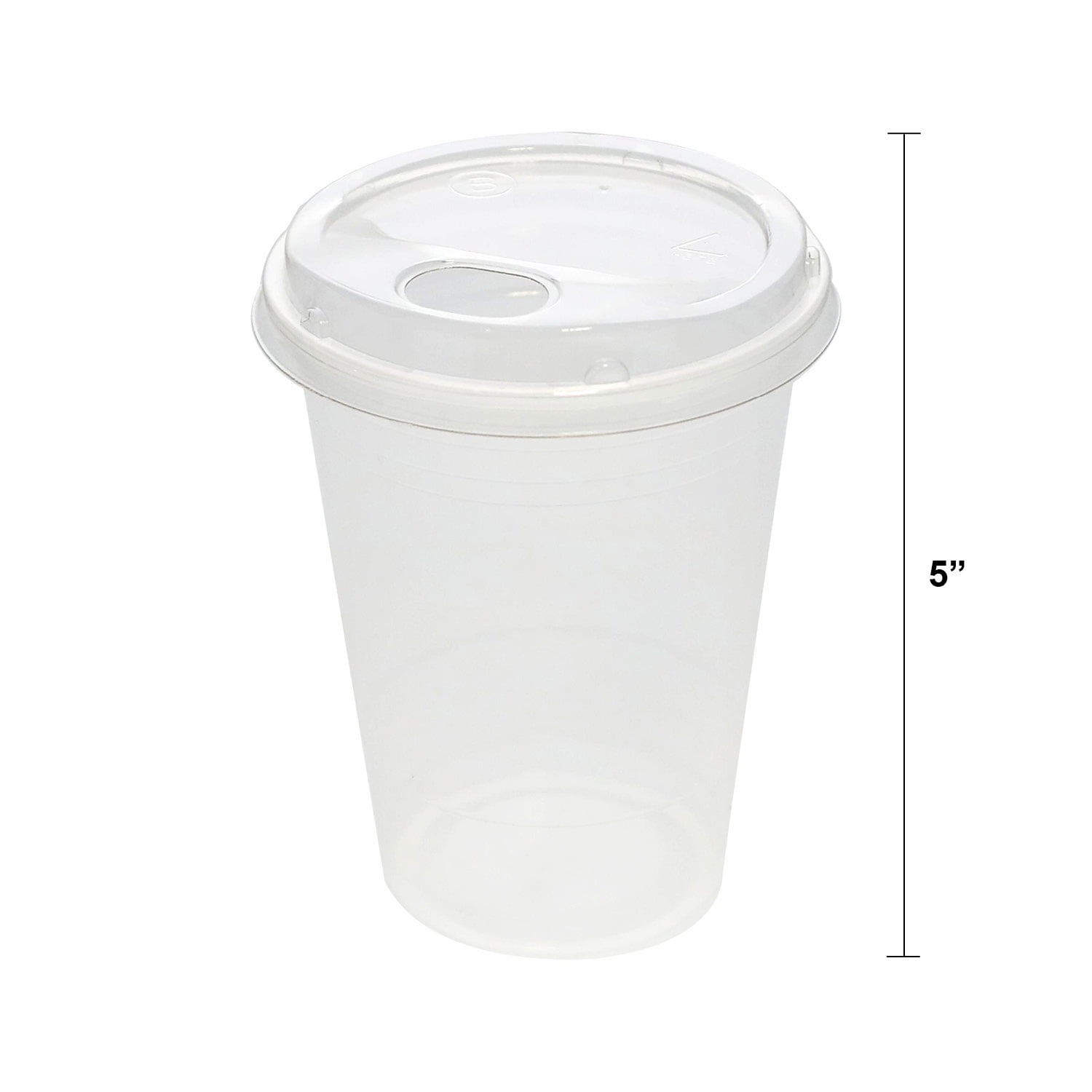Great Value Disposable Plastic Cups and Lids (Clear, 16 oz, 25 Count) 8k2md