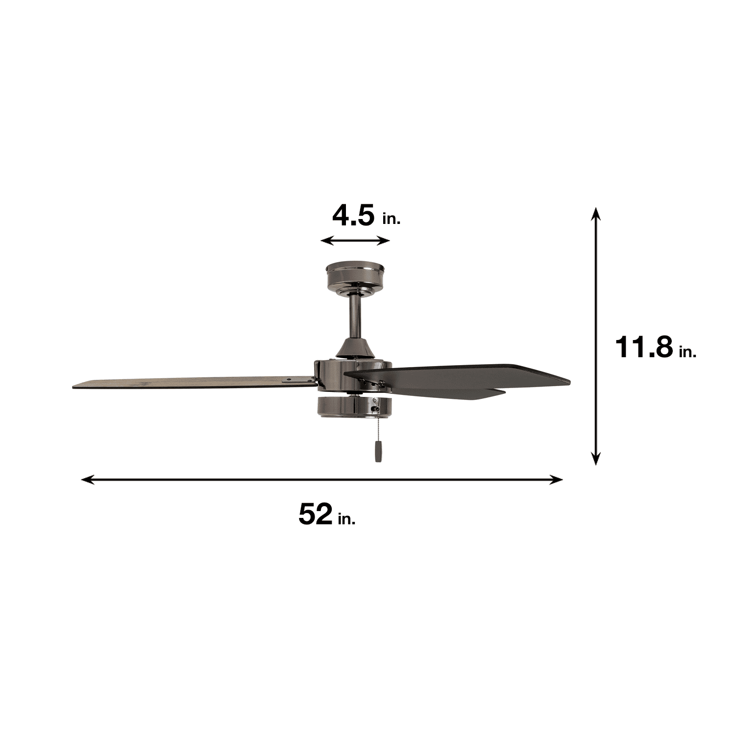 Prominence Home Journal Ceiling Fan (Gun Metal, 52 in) osoye