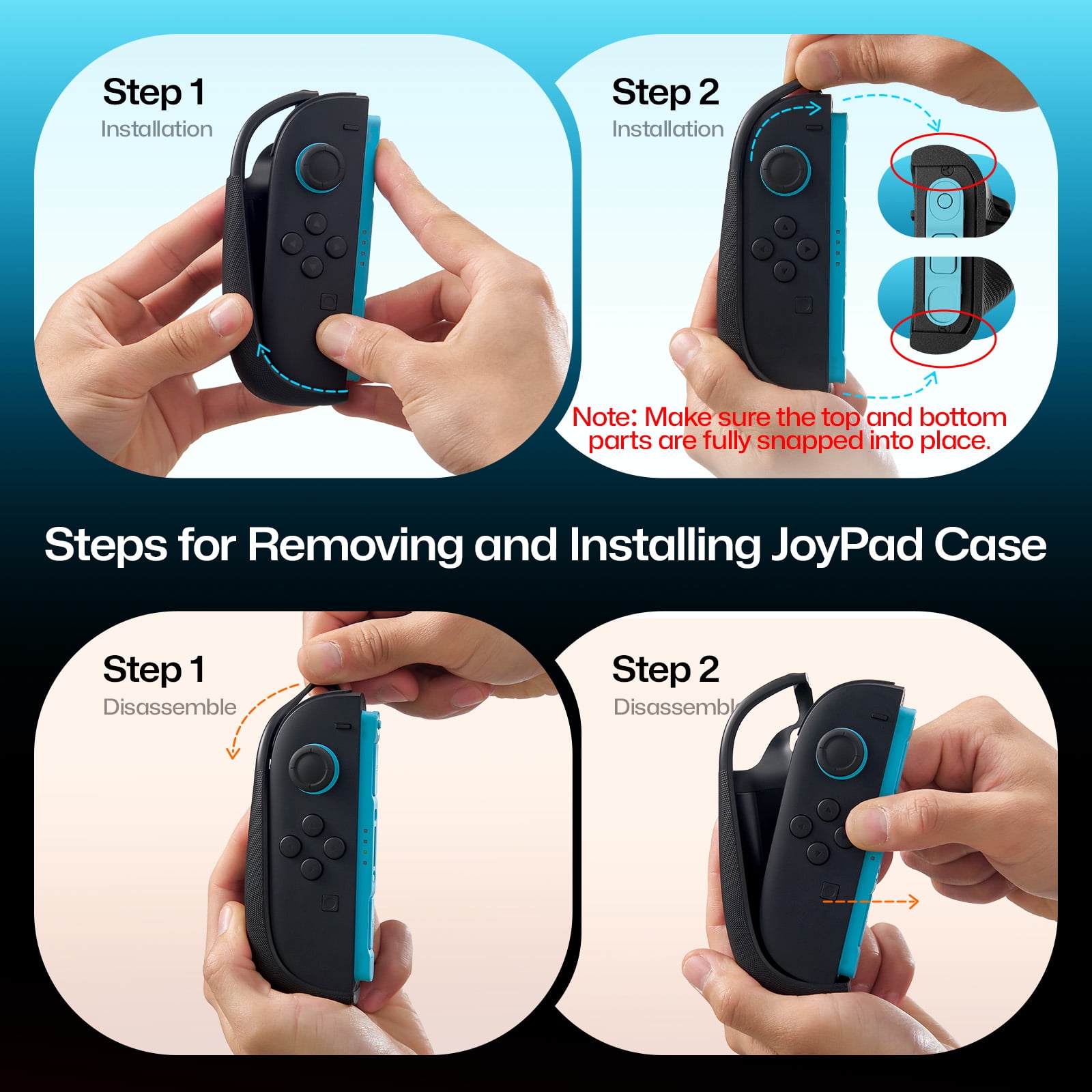 JSAUX Protective Case for Switch 2 with Magnetic Cover and Adjustable Stand (Black, 1 Pack) hetdr