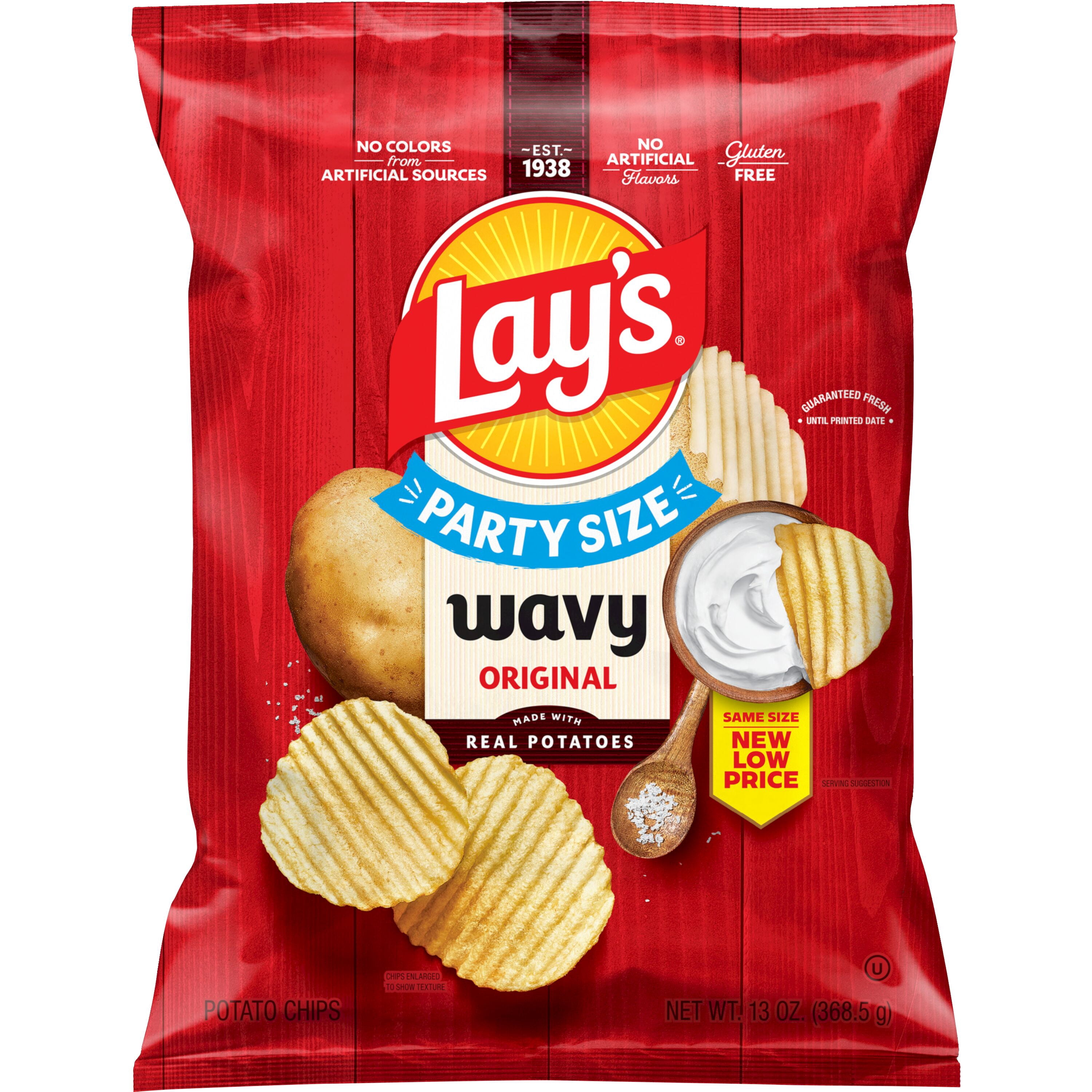 Lay's Wavy Original Potato Chips (Classic Sea Salt, 13 oz) mzn12