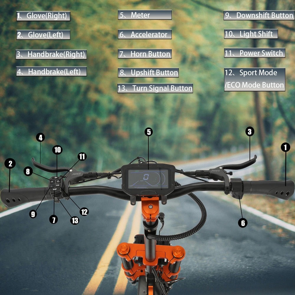 Geartist Electric Scooter for Adults, 6000W Dual Motor Off-Road Commuter, 58 MPH Max Speed, 60 Miles Range, 11-inch All-Terrain Tires (Orange, 60V 35Ah) 68db2