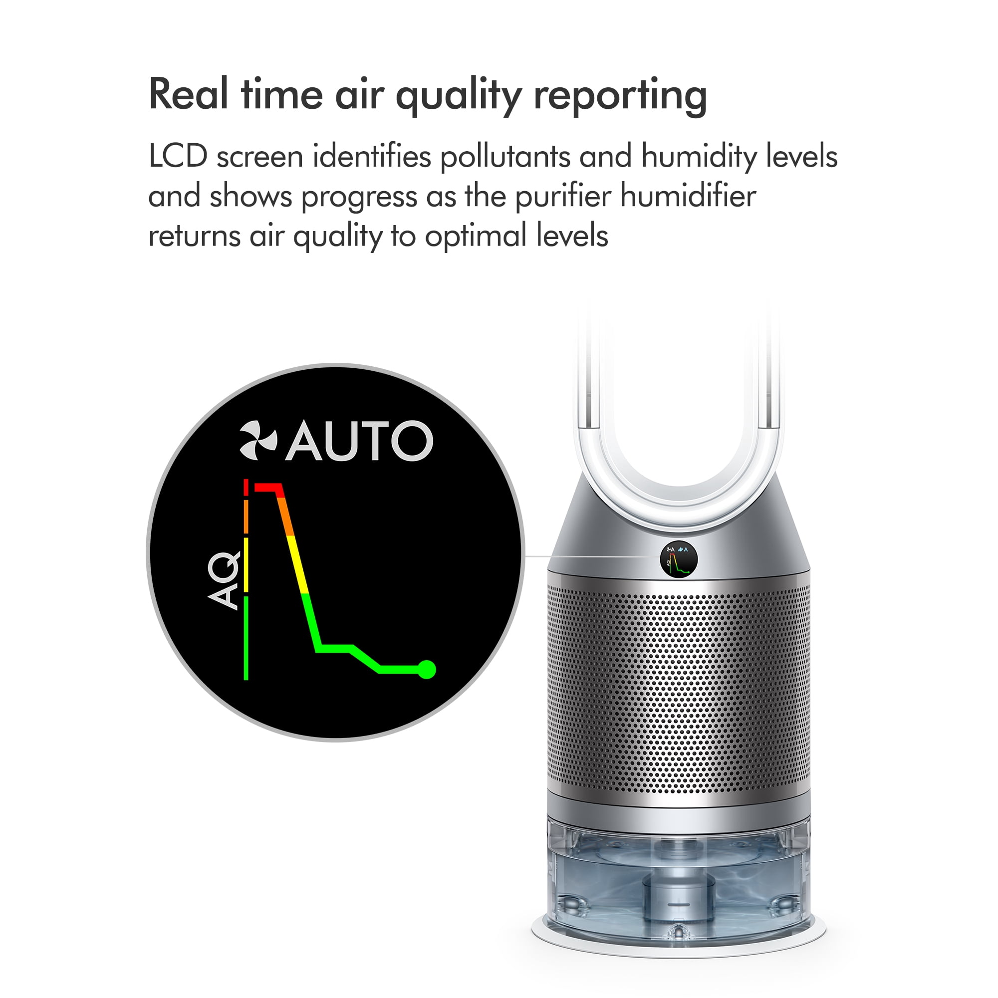 Dyson Pure Humidify+Cool Purifying Humidifying Fan PH3A (White/Nickel, 1 Gallon) uur3c