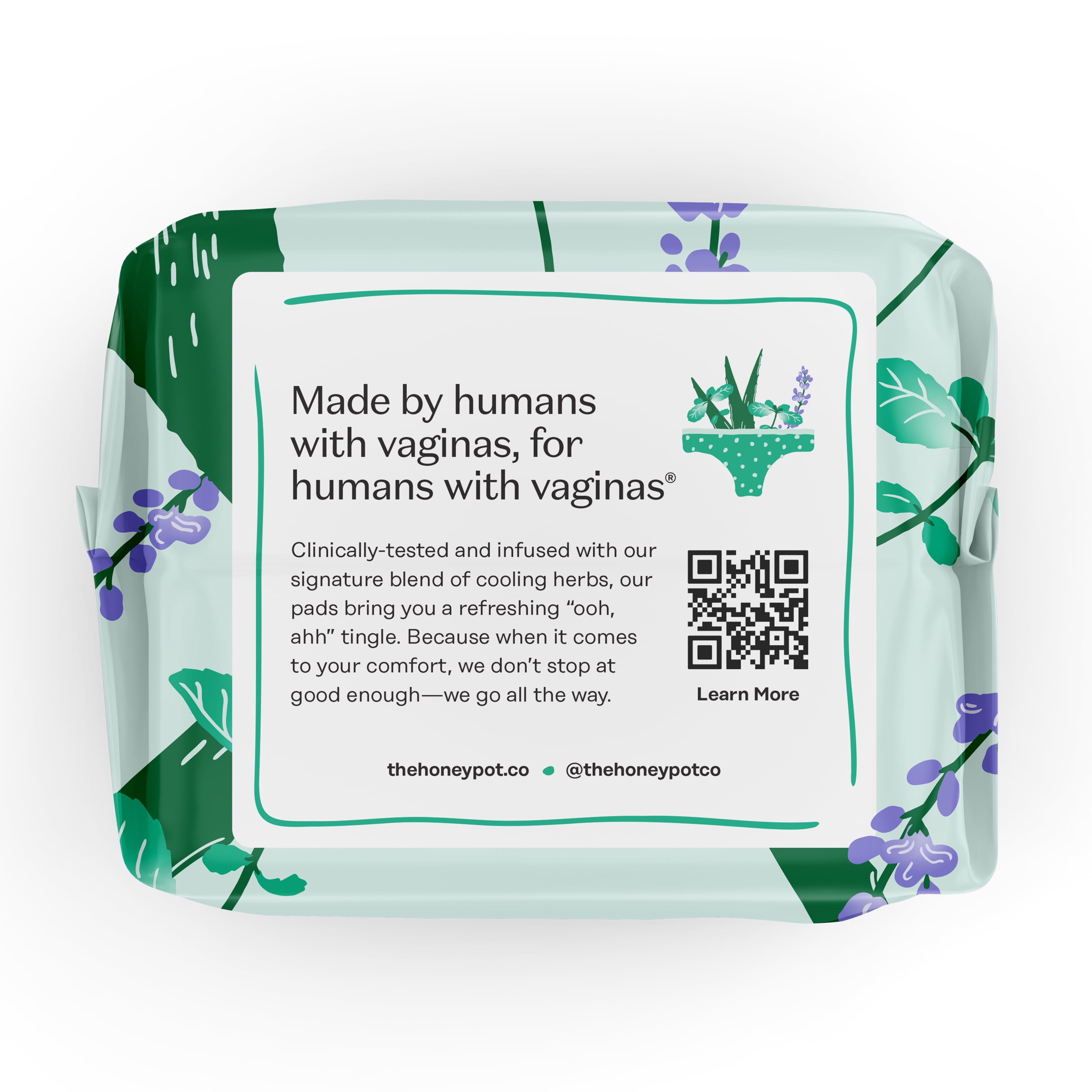 Honey Pot Organic Cotton Cover Herbal Infused Overnight Pads with Wings (12 Count) a0wwu